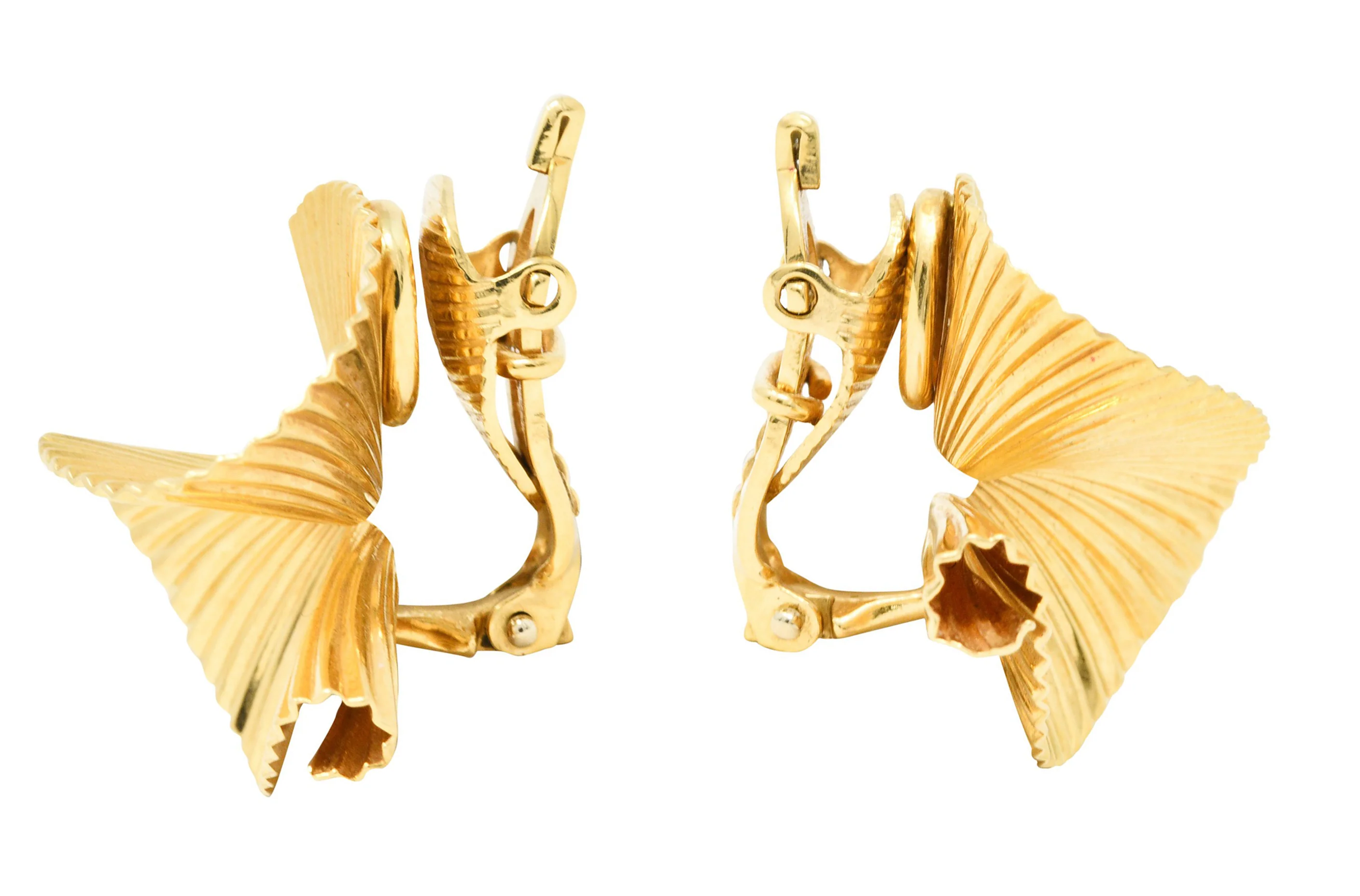 Tiffany & Co. Retro 18 Karat Gold Twisting Ear-Clip Earrings - Image 2
