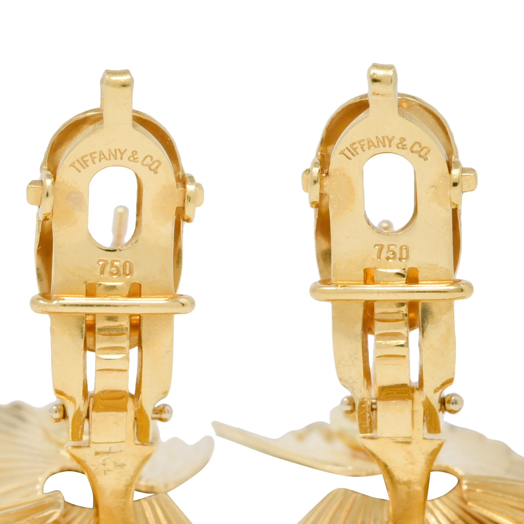 Tiffany & Co. Retro 18 Karat Gold Vintage Fanning Schuler Vintage Earrings - Image 5