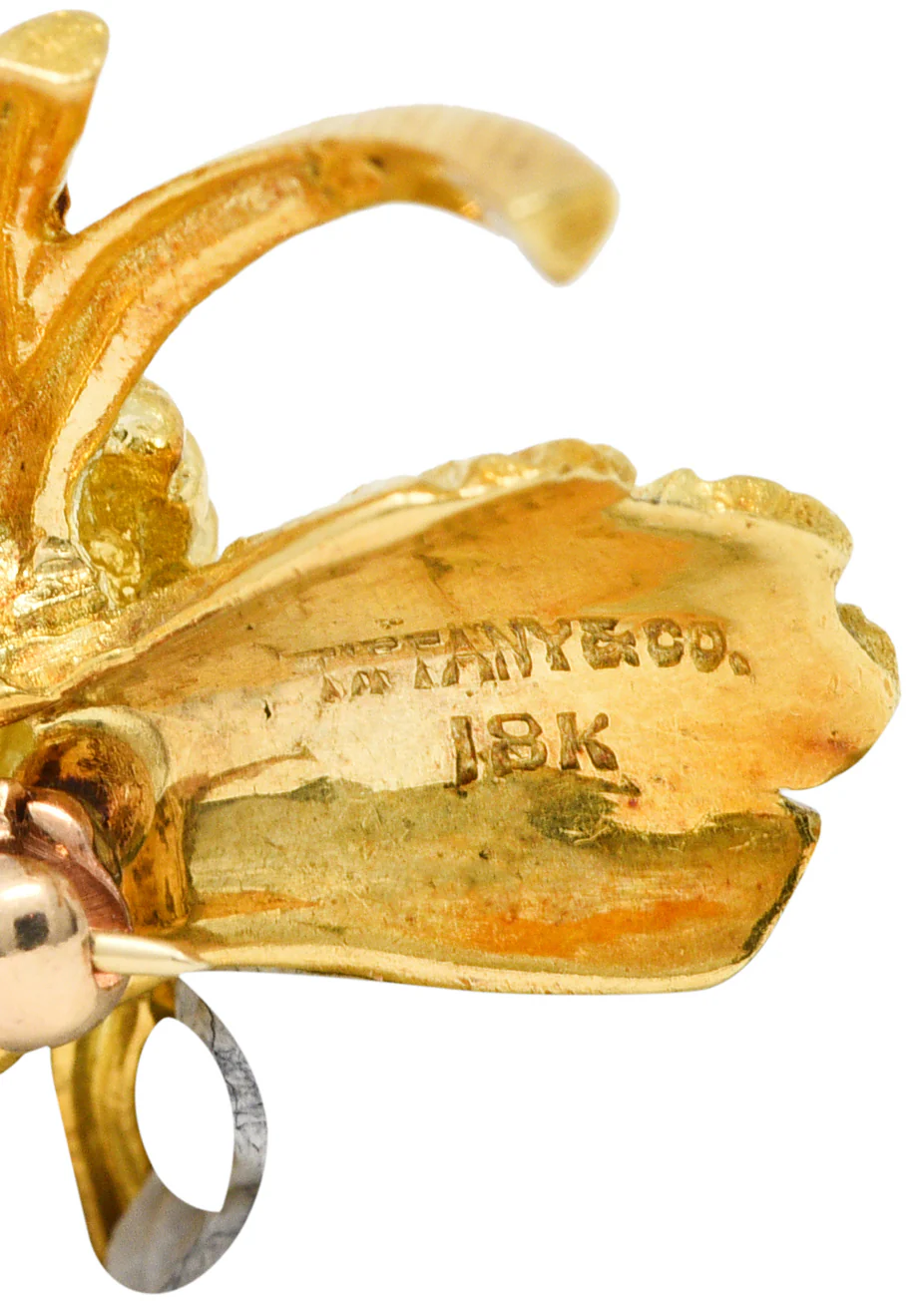 Tiffany & Co. Retro Diamond 18 Karat Gold Owl Brooch - Image 5