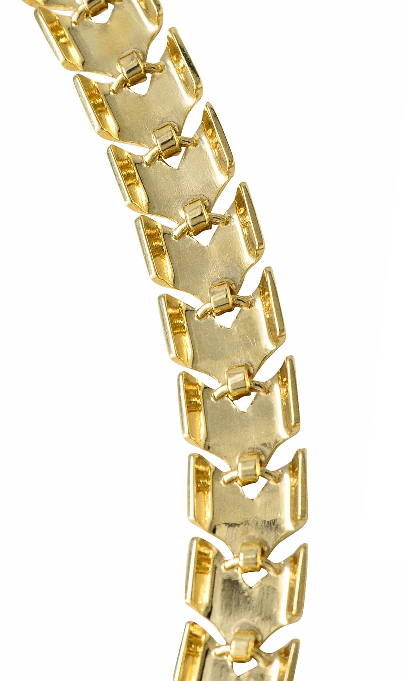 Tiffany & Co. Retro Moonstone Sapphire 14 Karat Gold Floral Cluster Necklace - Image 8