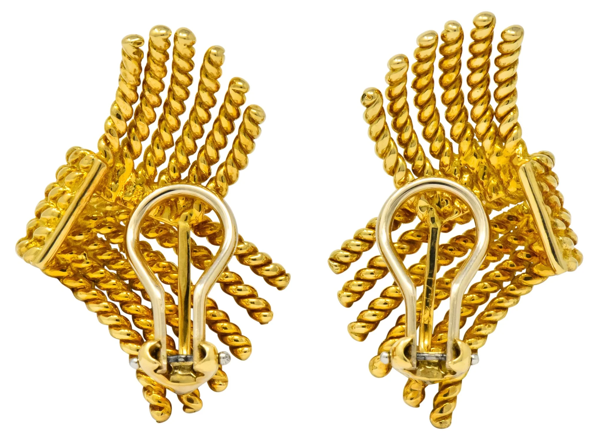 Tiffany & Co. Schlumberger 18 Karat Gold Strand Ear-Clip Earrings - Image 2