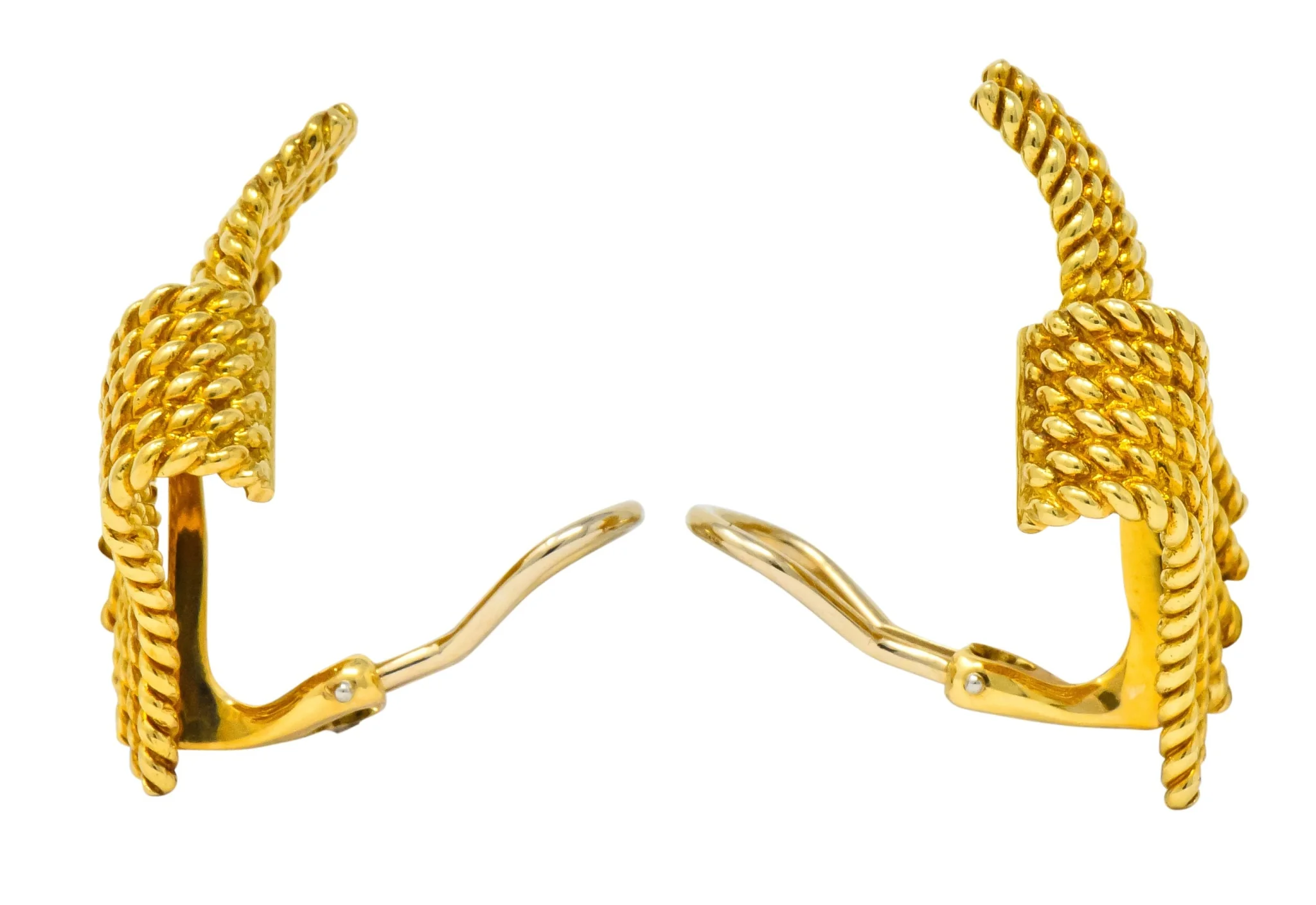 Tiffany & Co. Schlumberger 18 Karat Gold Strand Ear-Clip Earrings - Image 3