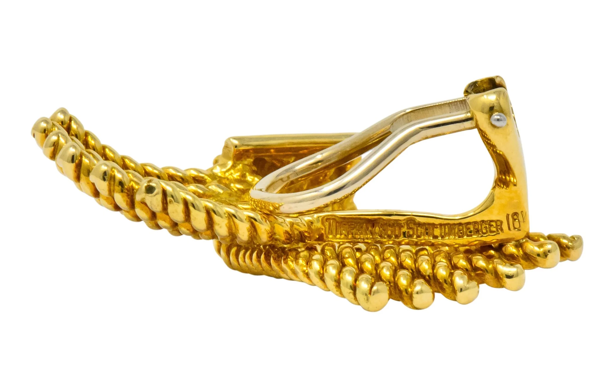 Tiffany & Co. Schlumberger 18 Karat Gold Strand Ear-Clip Earrings - Image 4
