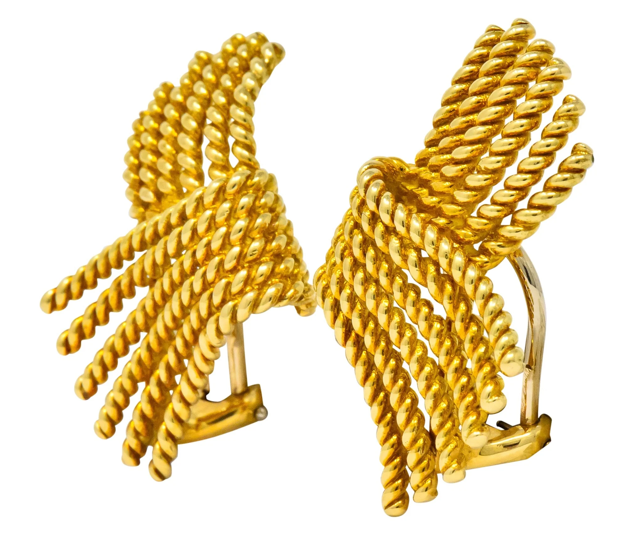 Tiffany & Co. Schlumberger 18 Karat Gold Strand Ear-Clip Earrings - Image 5