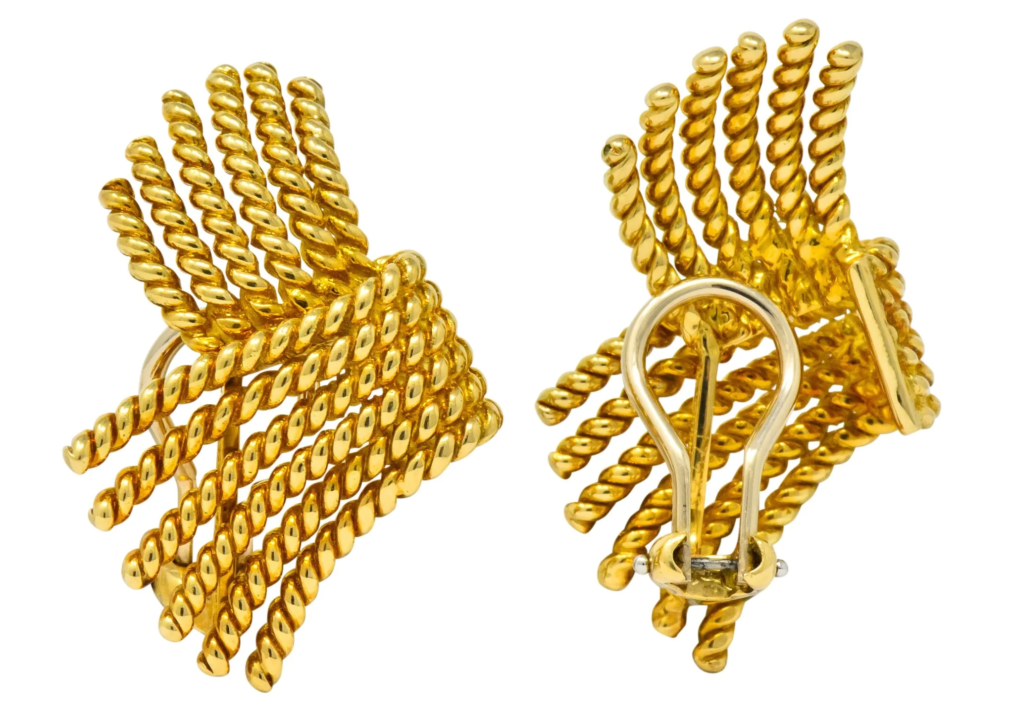 Tiffany & Co. Schlumberger 18 Karat Gold Strand Ear-Clip Earrings - Image 7