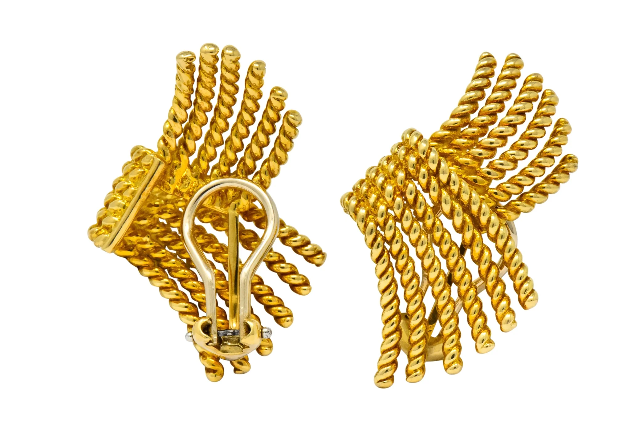 Tiffany & Co. Schlumberger 18 Karat Gold Strand Ear-Clip Earrings - Image 8