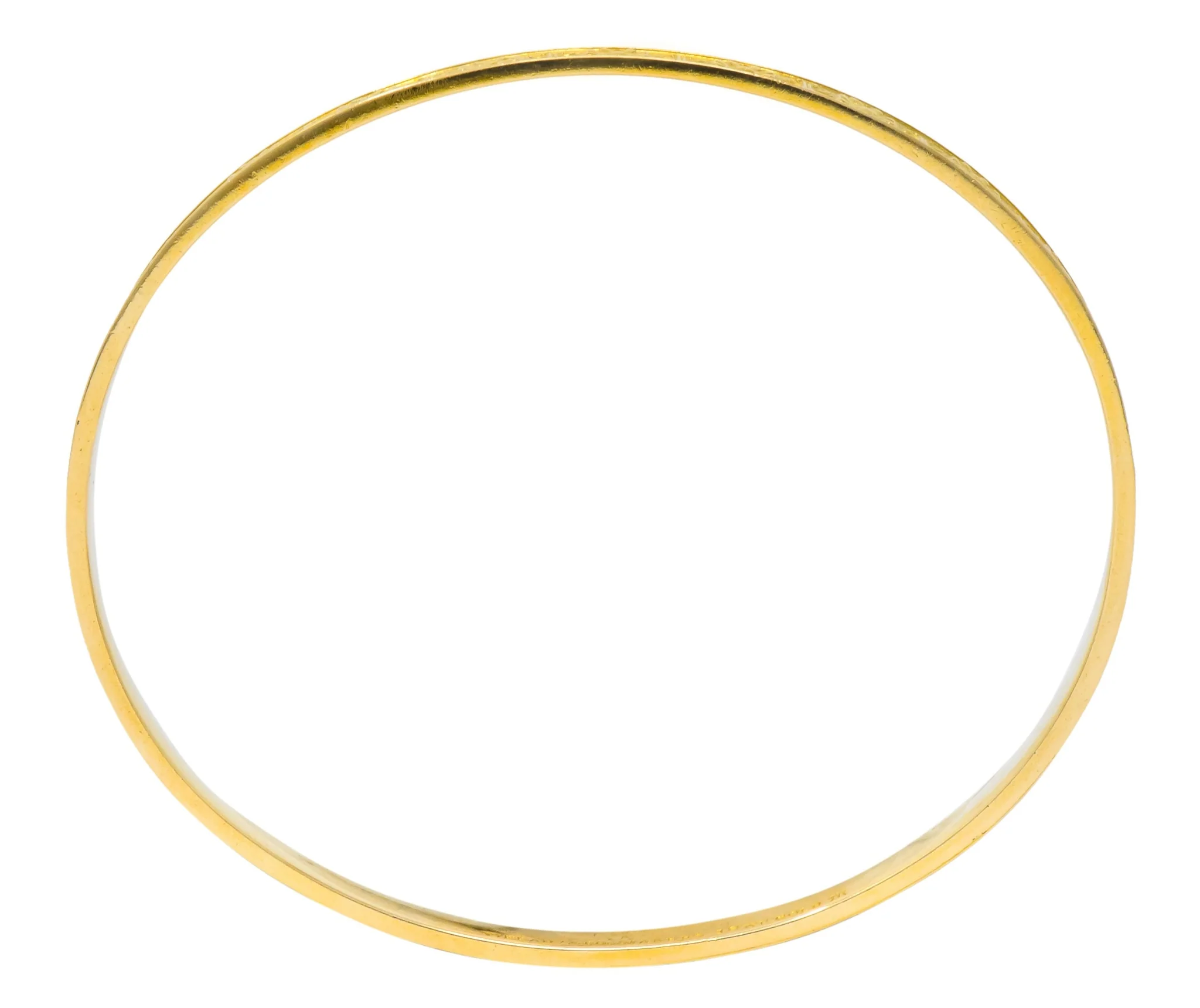 Tiffany & Co. Victorian 18 Karat Gold Floral Bangle Bracelet - Image 5