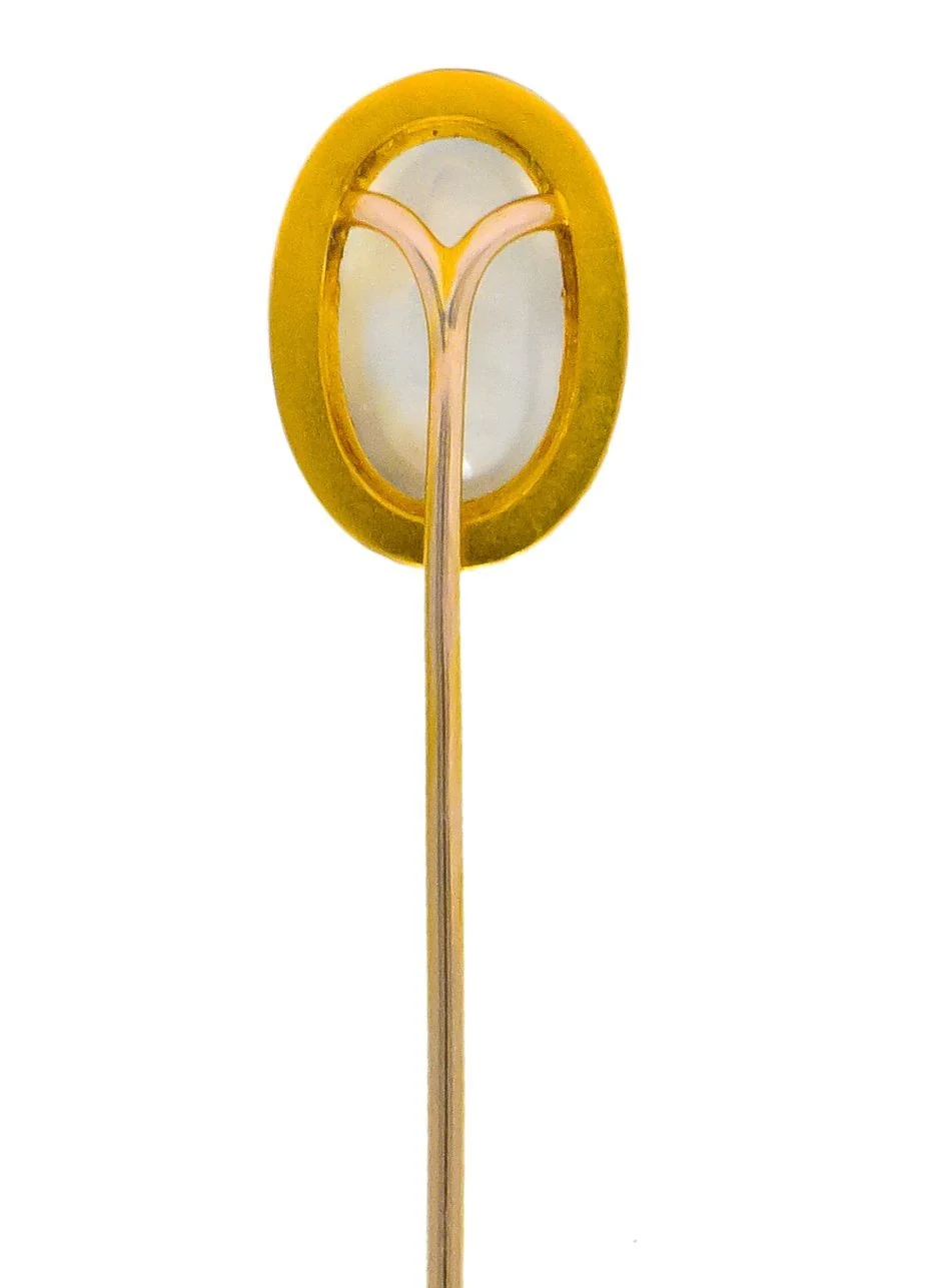 Tiffany & Co. Victorian Moonstone 18 Karat Gold Stickpin - Image 4