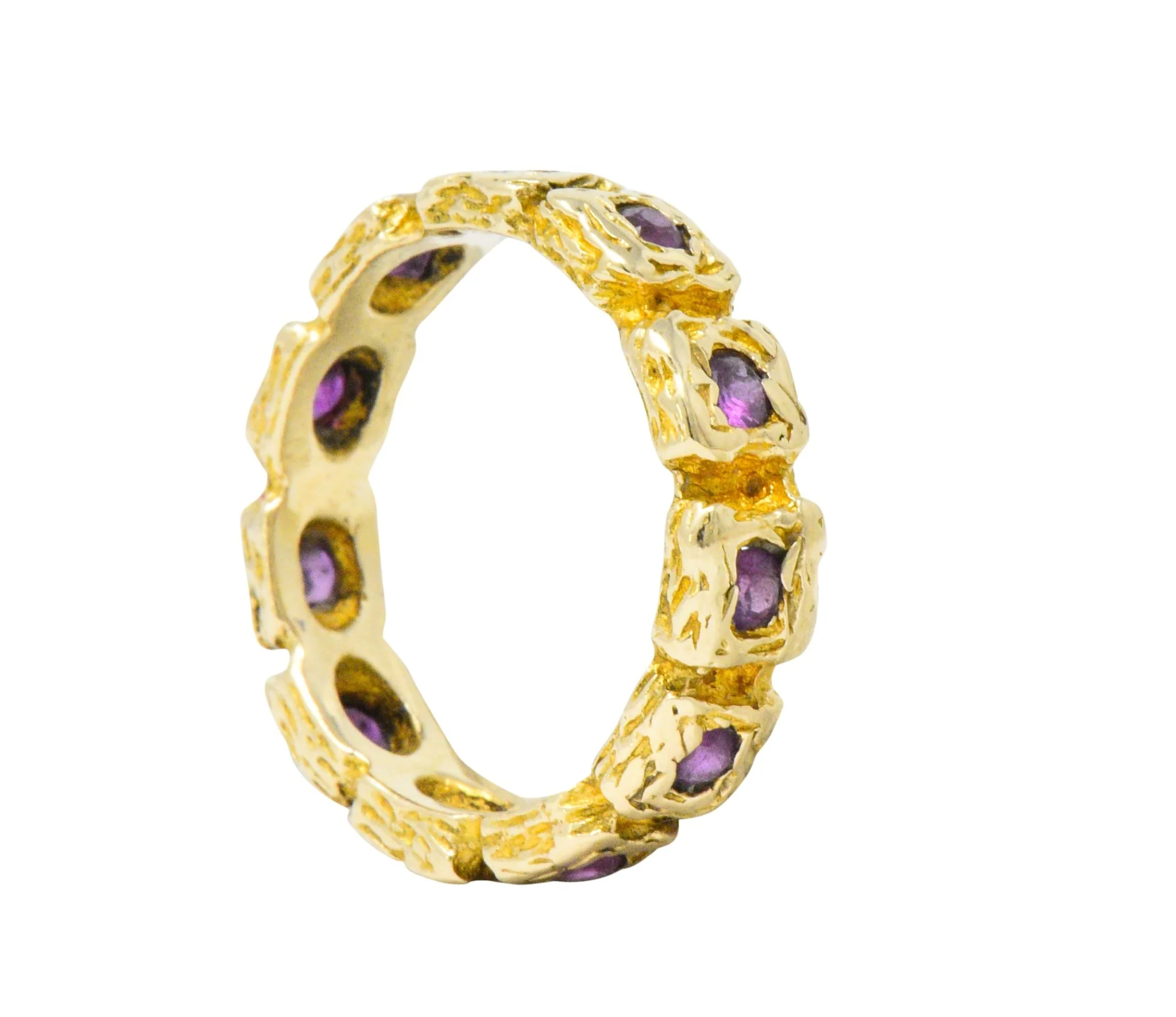 Tiffany & Co. Vintage 0.55 CTW Ruby 14 Karat Gold Eternity Band Ring - Image 2