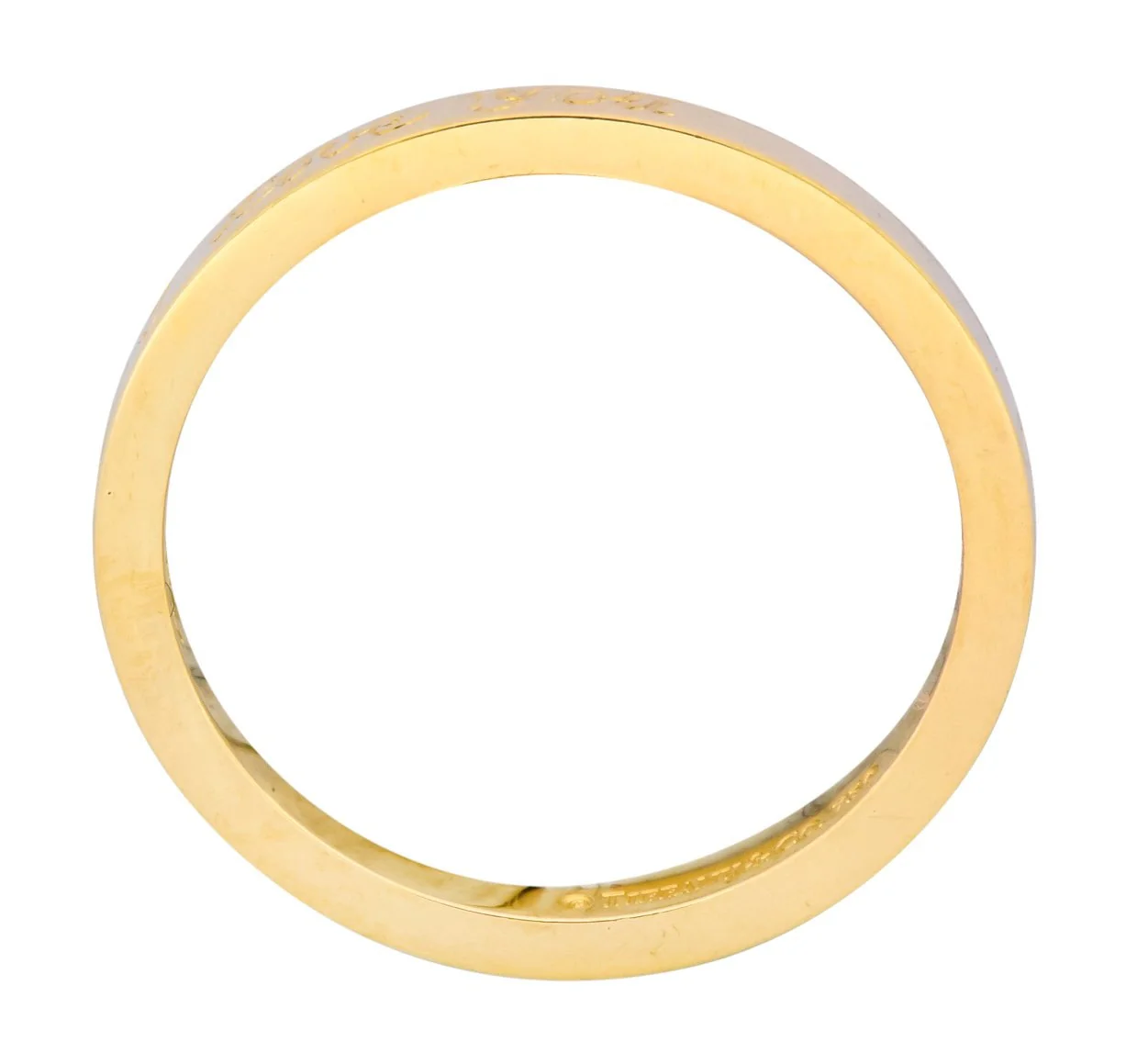 Tiffany & Co. Vintage 18 Karat Gold I Love You Band Ring Unisex - Image 4