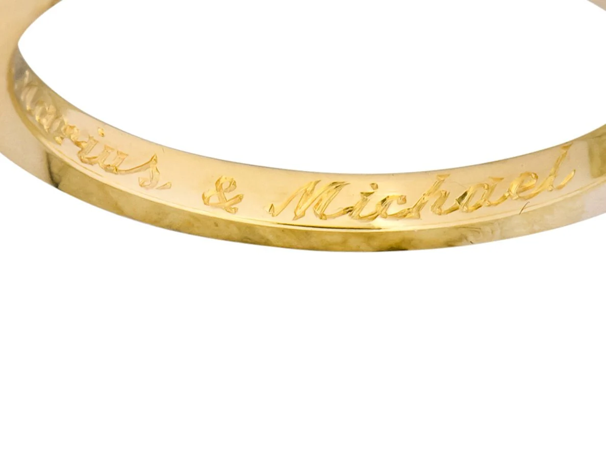 Tiffany & Co. Vintage 18 Karat Gold I Love You Band Ring Unisex - Image 6