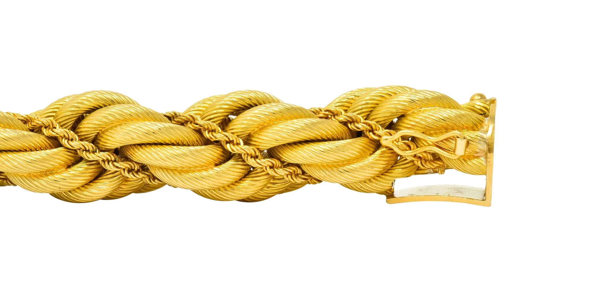 Tiffany & Co. Vintage 18 Karat Gold Large Twisted Rope Bracelet Circa 1970 - Image 10