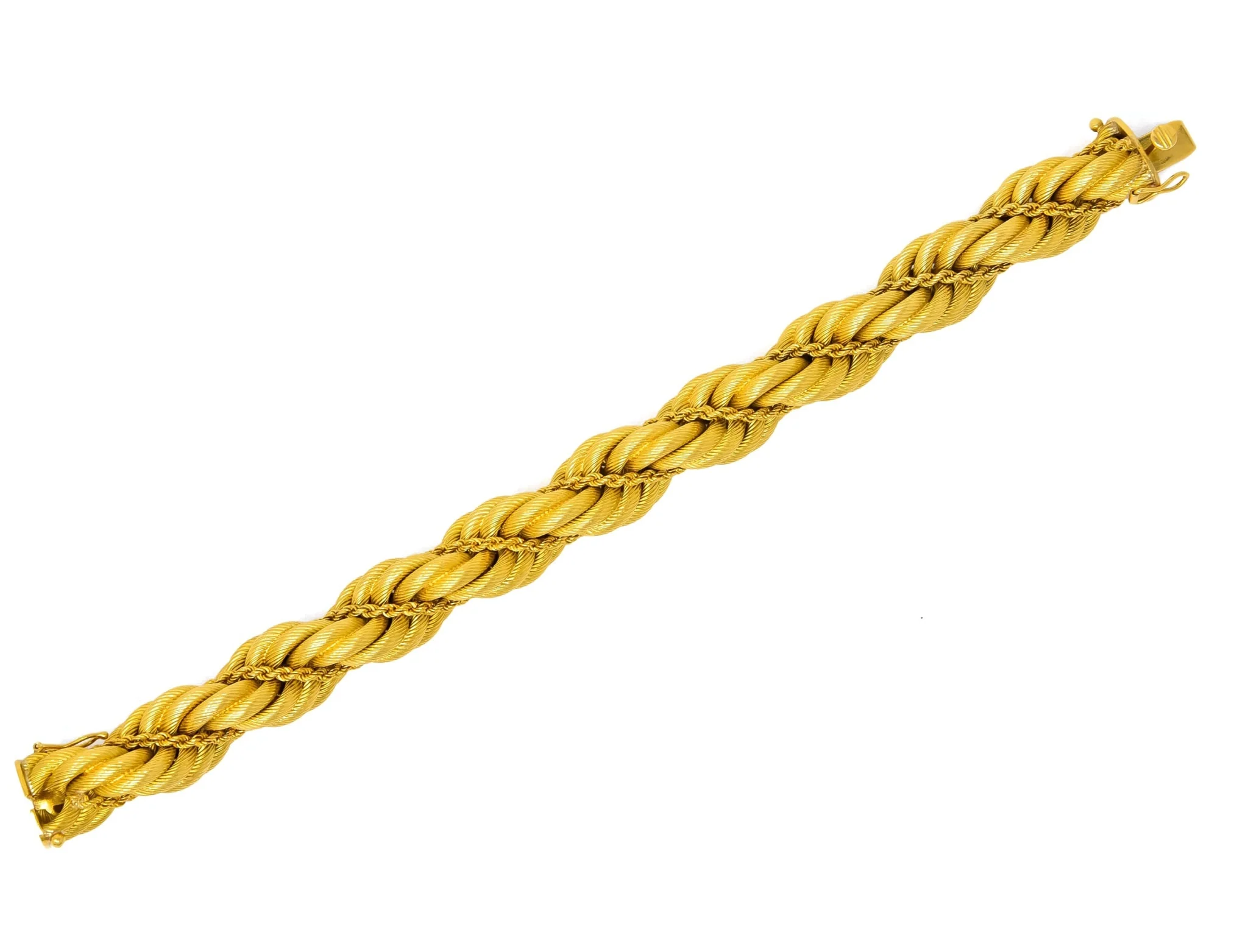 Tiffany & Co. Vintage 18 Karat Gold Large Twisted Rope Bracelet Circa 1970 - Image 12