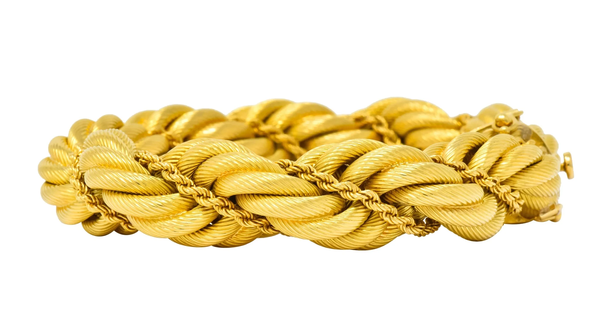 Tiffany & Co. Vintage 18 Karat Gold Large Twisted Rope Bracelet Circa 1970 - Image 3