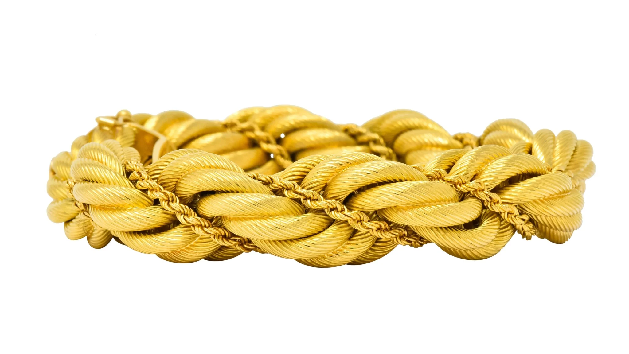 Tiffany & Co. Vintage 18 Karat Gold Large Twisted Rope Bracelet Circa 1970 - Image 5
