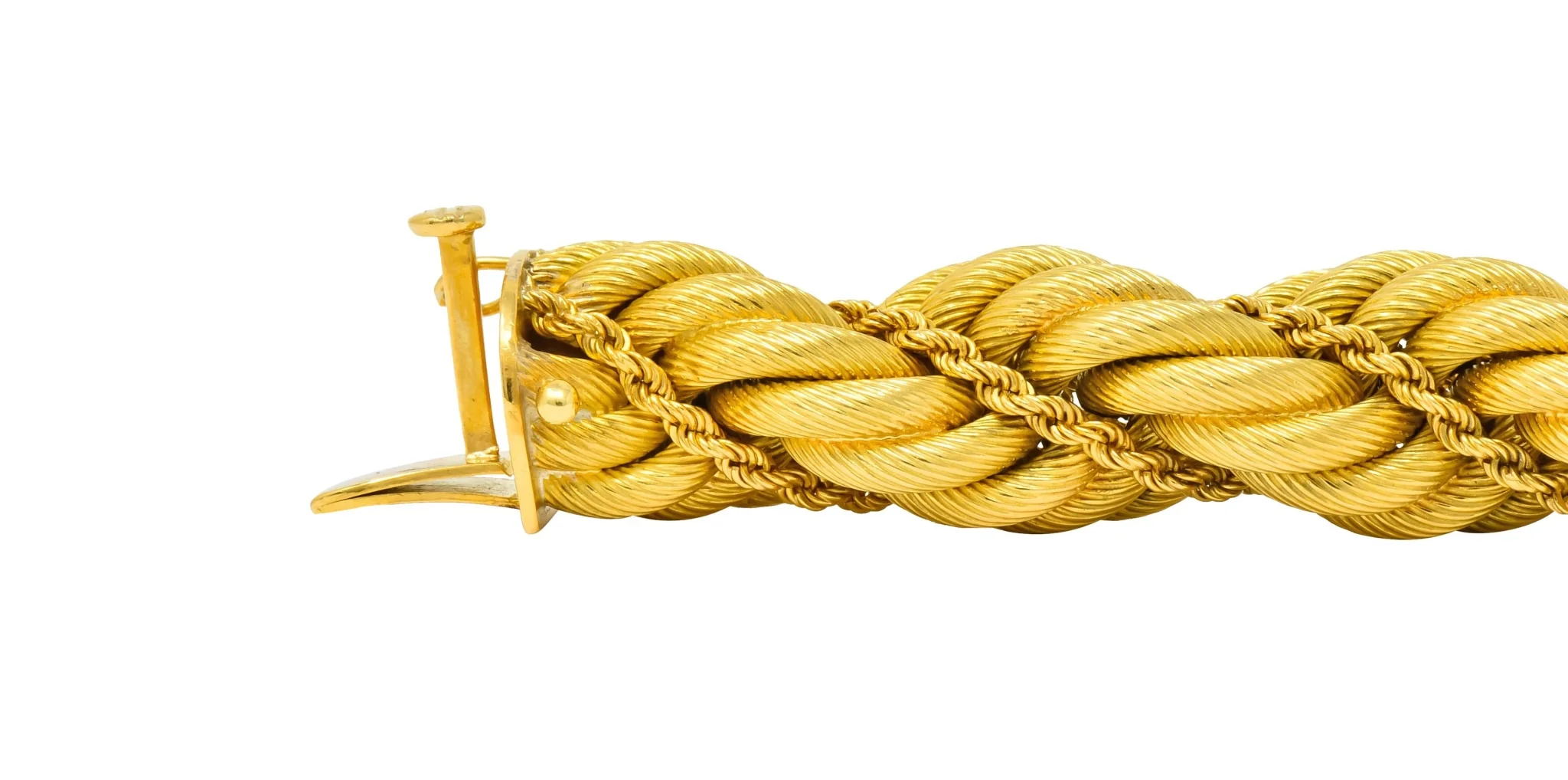 Tiffany & Co. Vintage 18 Karat Gold Large Twisted Rope Bracelet Circa 1970 - Image 6