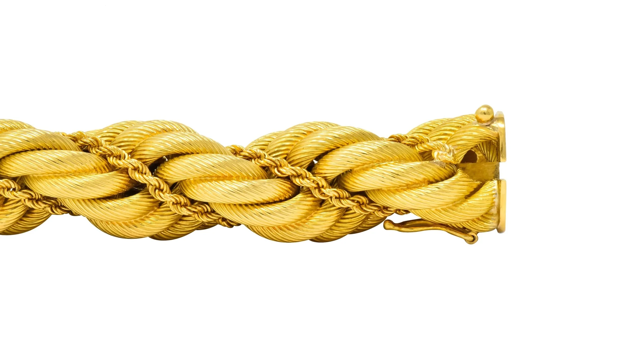 Tiffany & Co. Vintage 18 Karat Gold Large Twisted Rope Bracelet Circa 1970 - Image 9