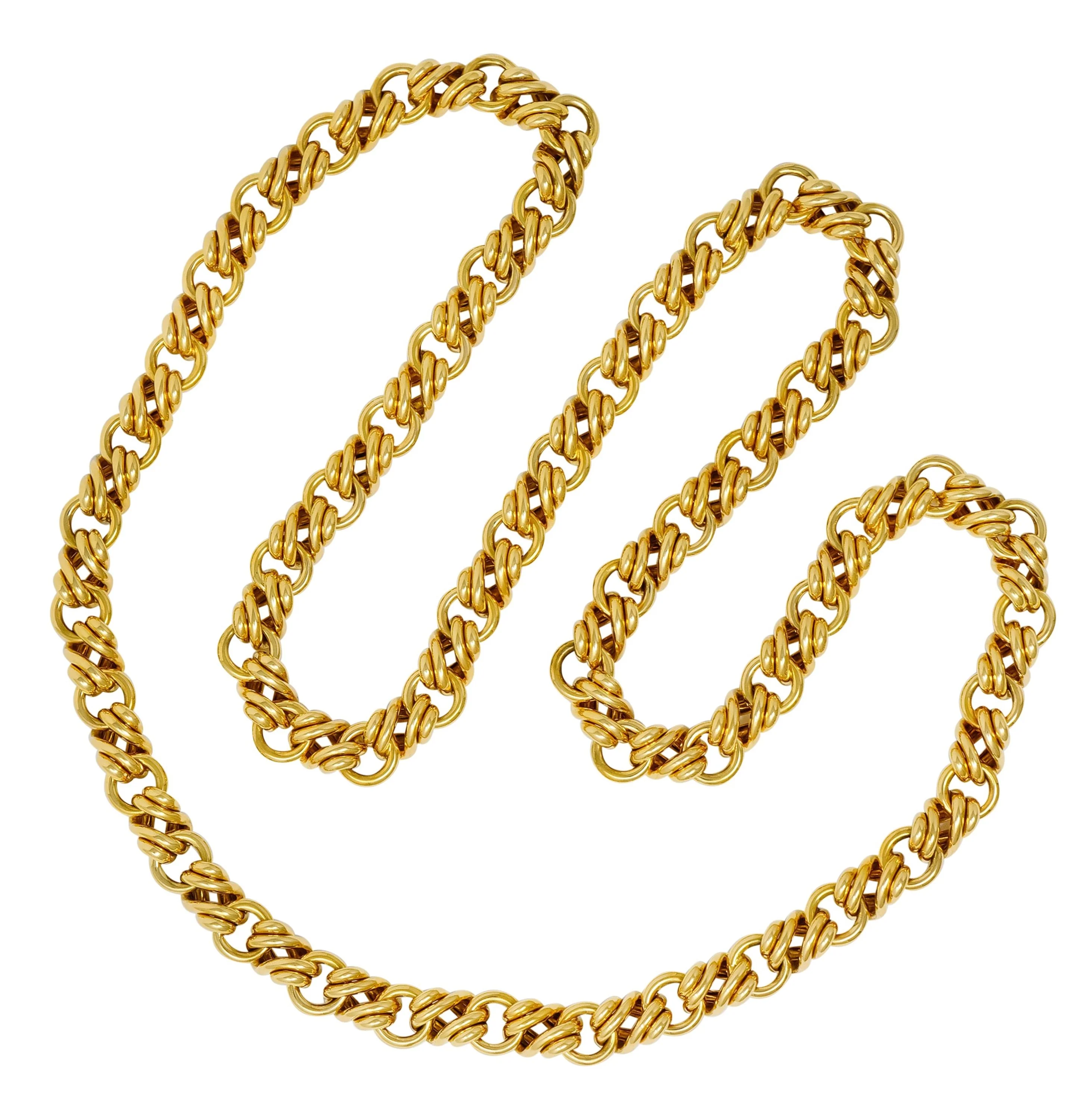 Tiffany & Co. Vintage 18 Karat Yellow Gold Substantially Linked Chain Necklace - Image 2
