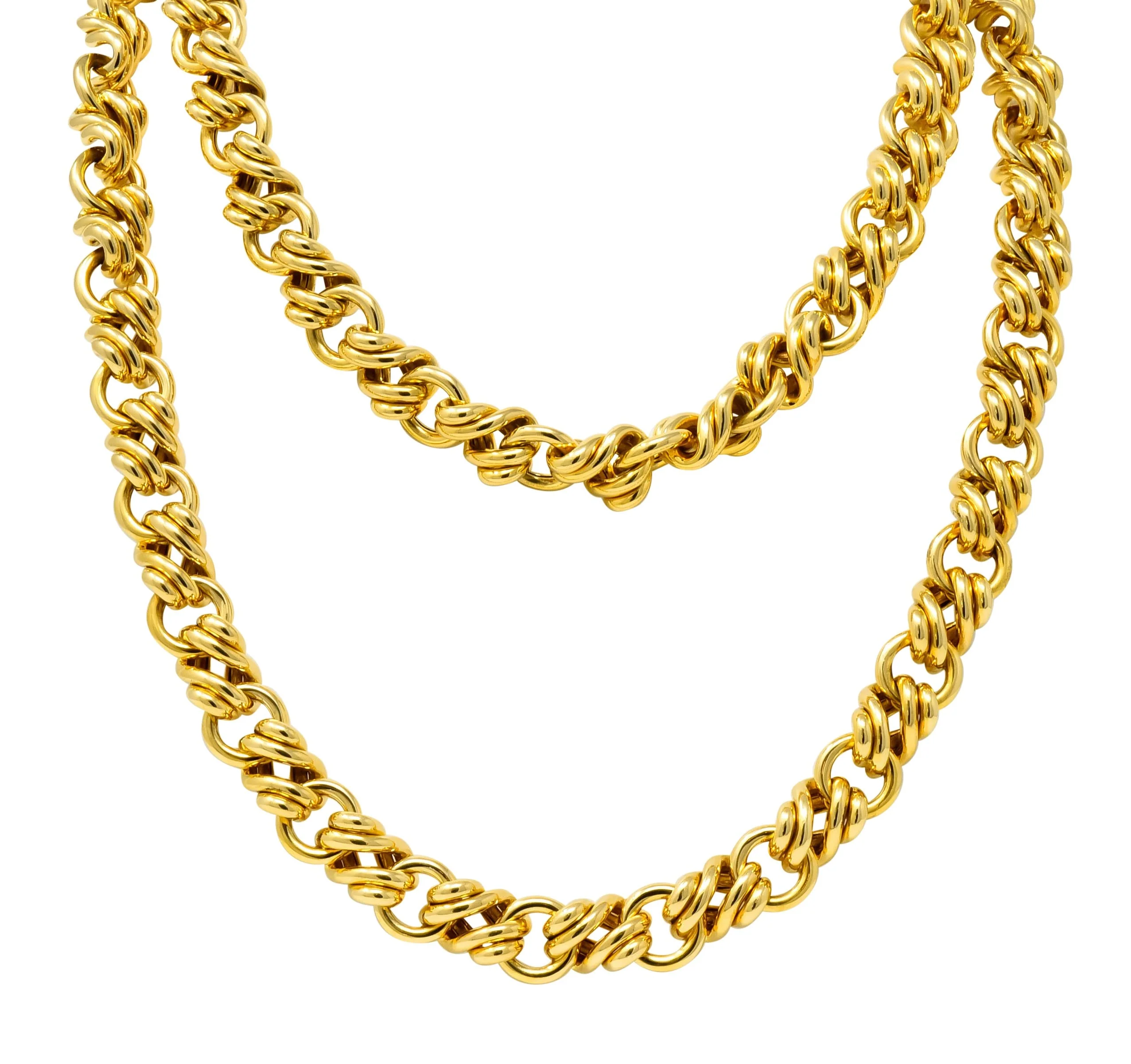 Tiffany & Co. Vintage 18 Karat Yellow Gold Substantially Linked Chain Necklace - Image 6