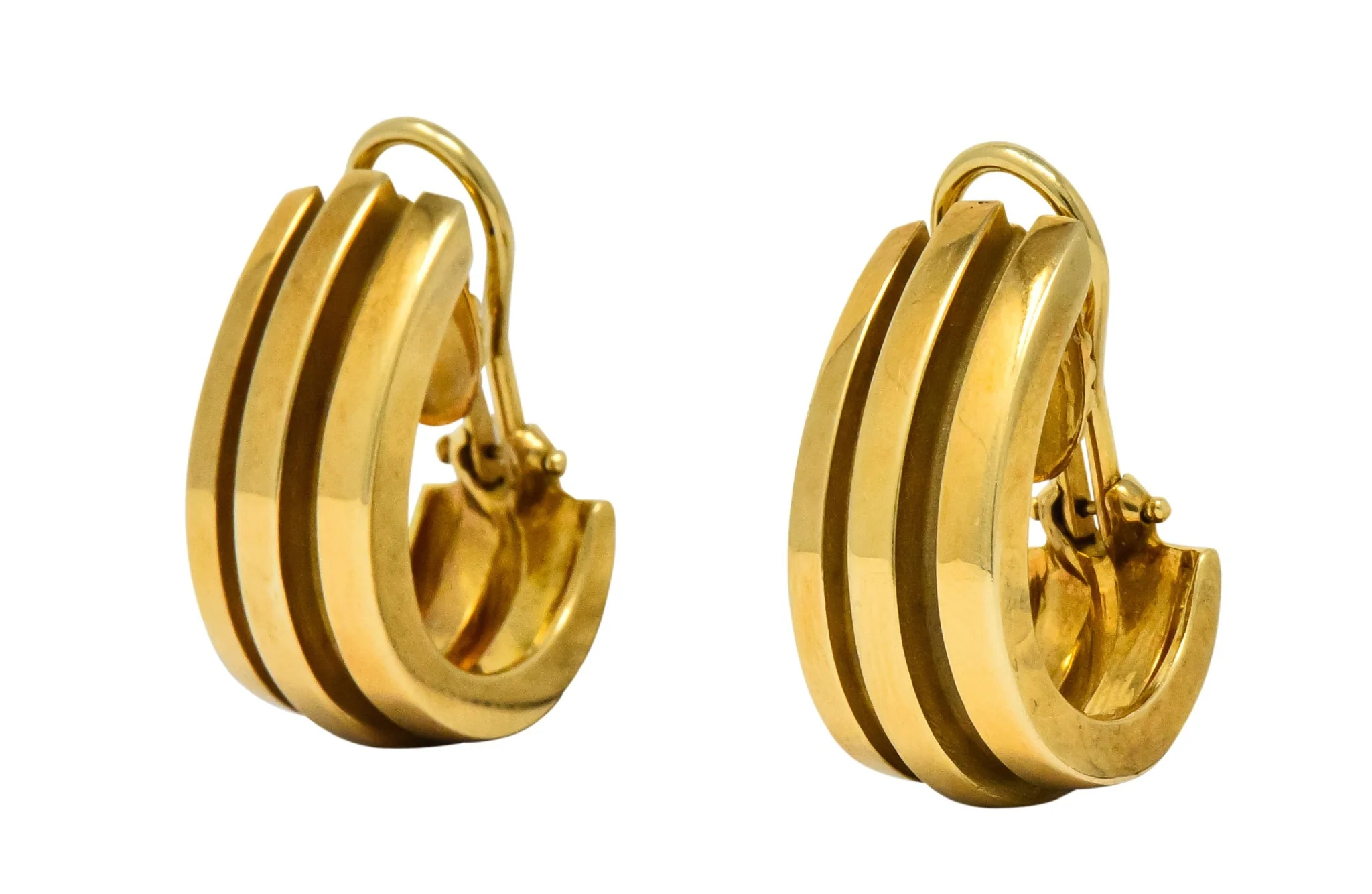 Tiffany & Co. Vintage 1995 18 Karat Gold Atlas Ear-Clip Earrings - Image 3