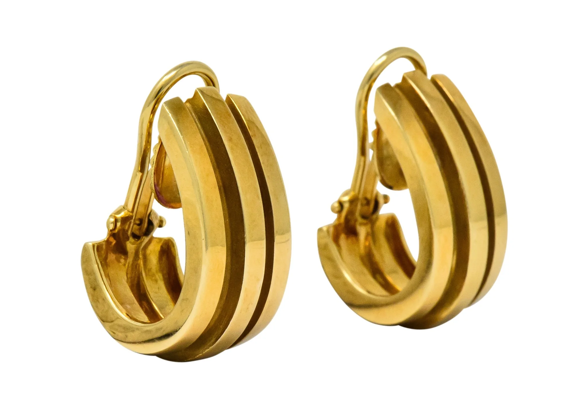 Tiffany & Co. Vintage 1995 18 Karat Gold Atlas Ear-Clip Earrings - Image 4