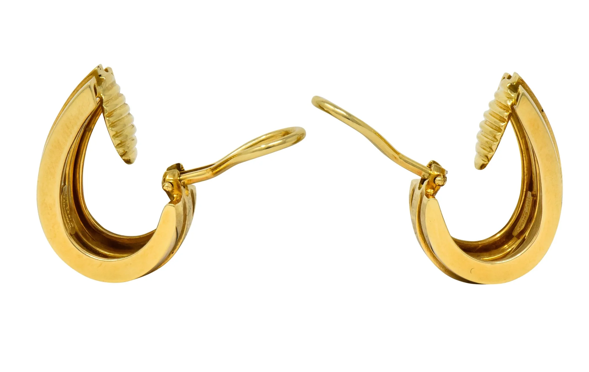 Tiffany & Co. Vintage 1995 18 Karat Gold Atlas Ear-Clip Earrings - Image 5