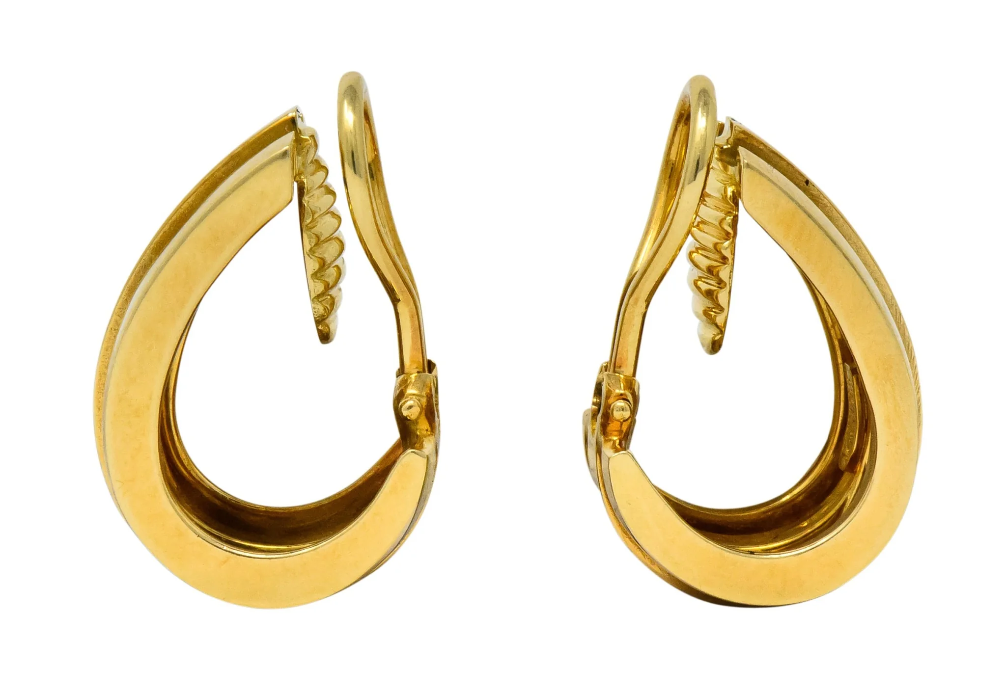 Tiffany & Co. Vintage 1995 18 Karat Gold Atlas Ear-Clip Earrings - Image 6