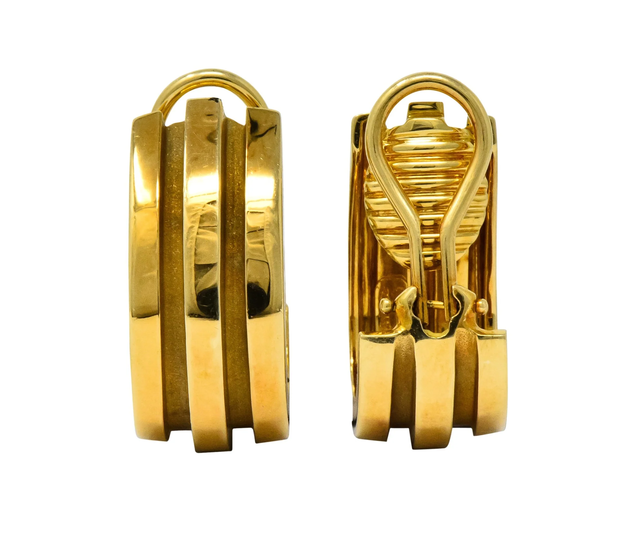 Tiffany & Co. Vintage 1995 18 Karat Gold Atlas Ear-Clip Earrings - Image 7