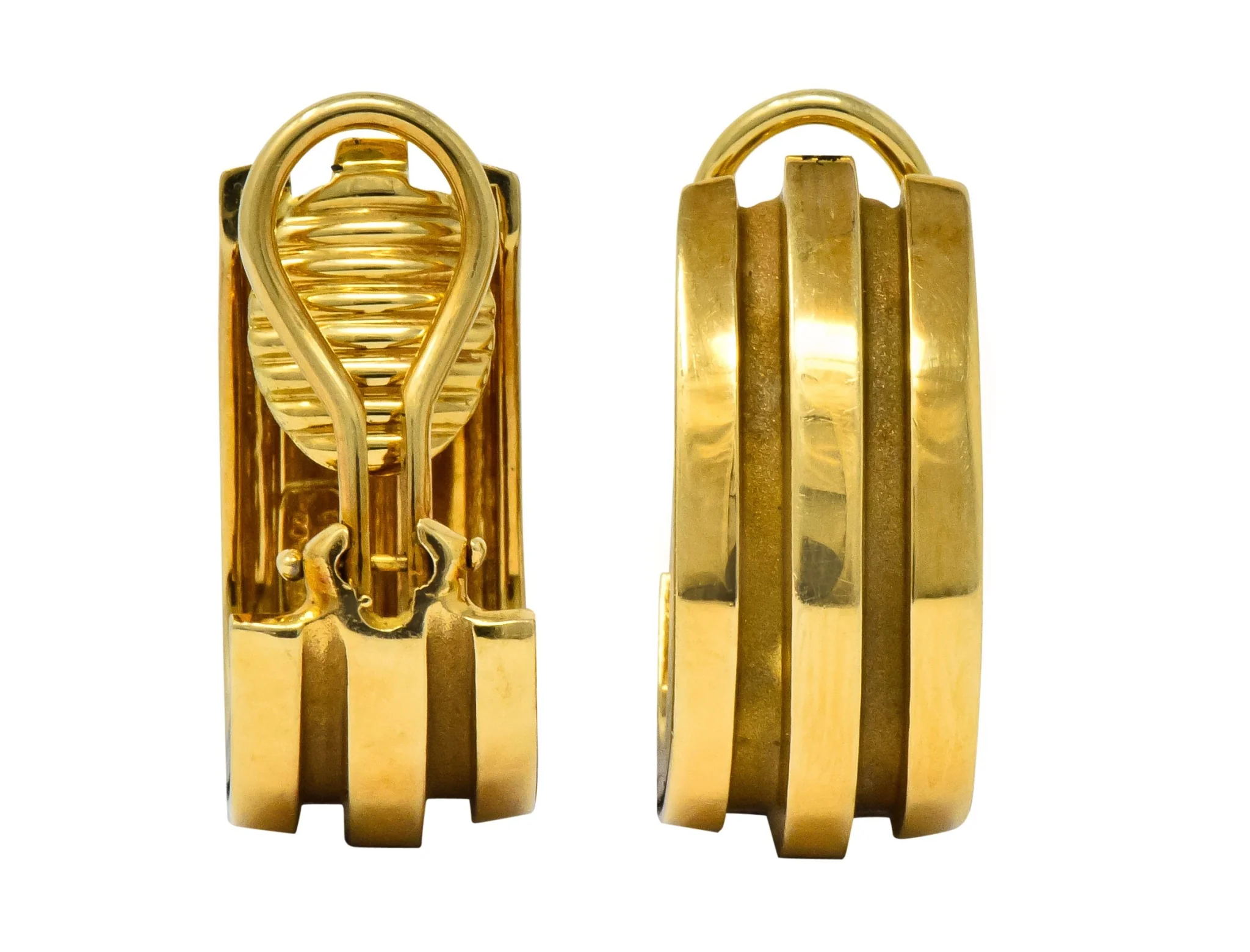 Tiffany & Co. Vintage 1995 18 Karat Gold Atlas Ear-Clip Earrings - Image 8