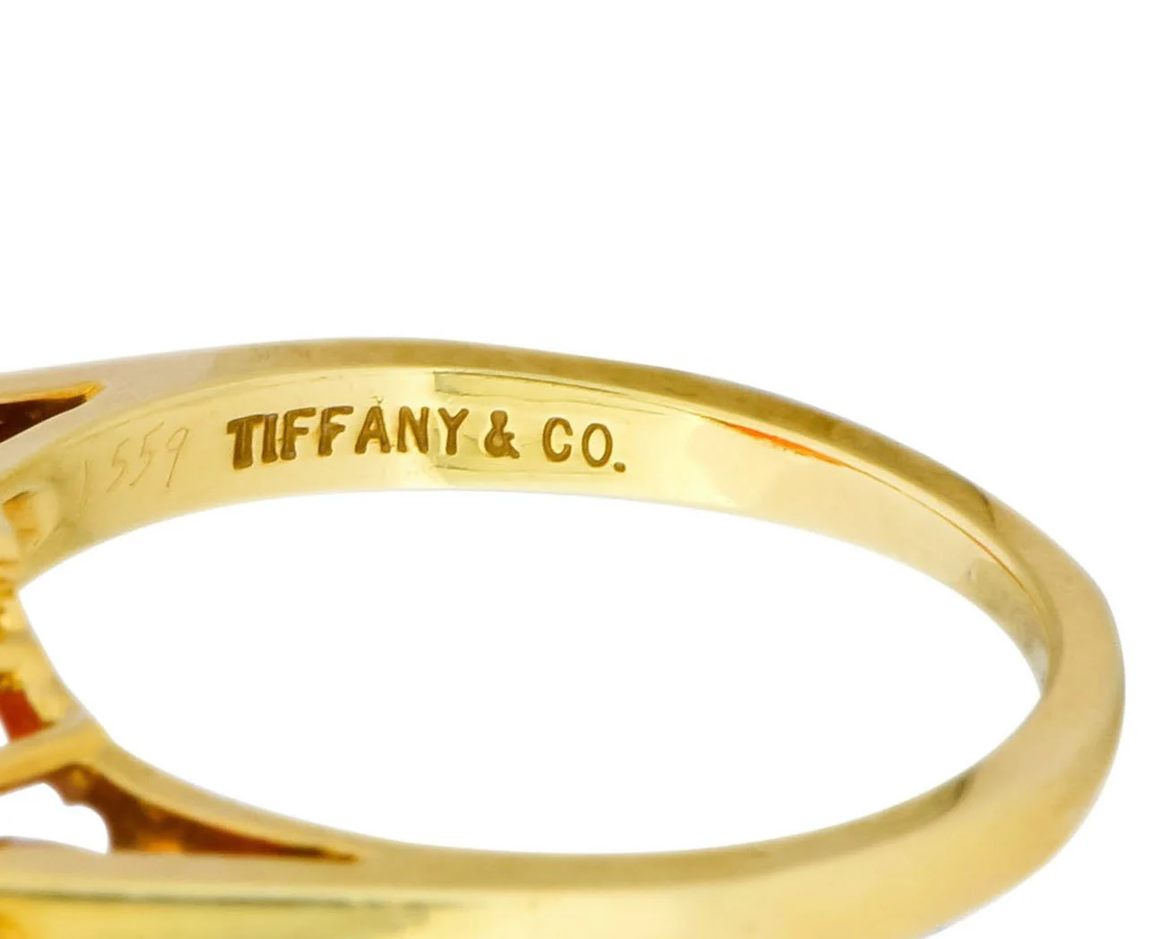 Tiffany & Co. Vintage 4.86 CTW Fire Opal Diamond 18 Karat Gold Ring - Image 9