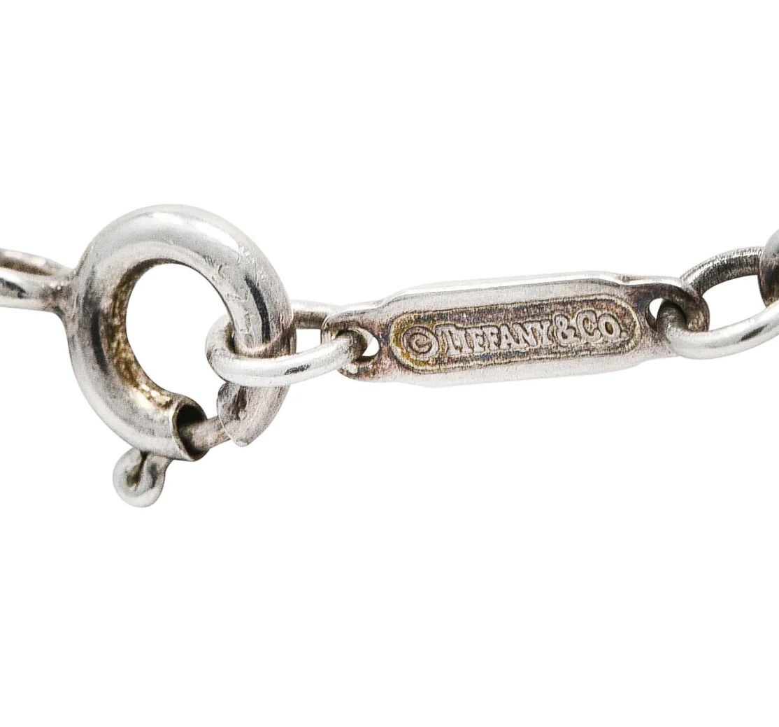 Tiffany Contemporary Diamond Sterling Silver Heart Key Necklace - Image 7