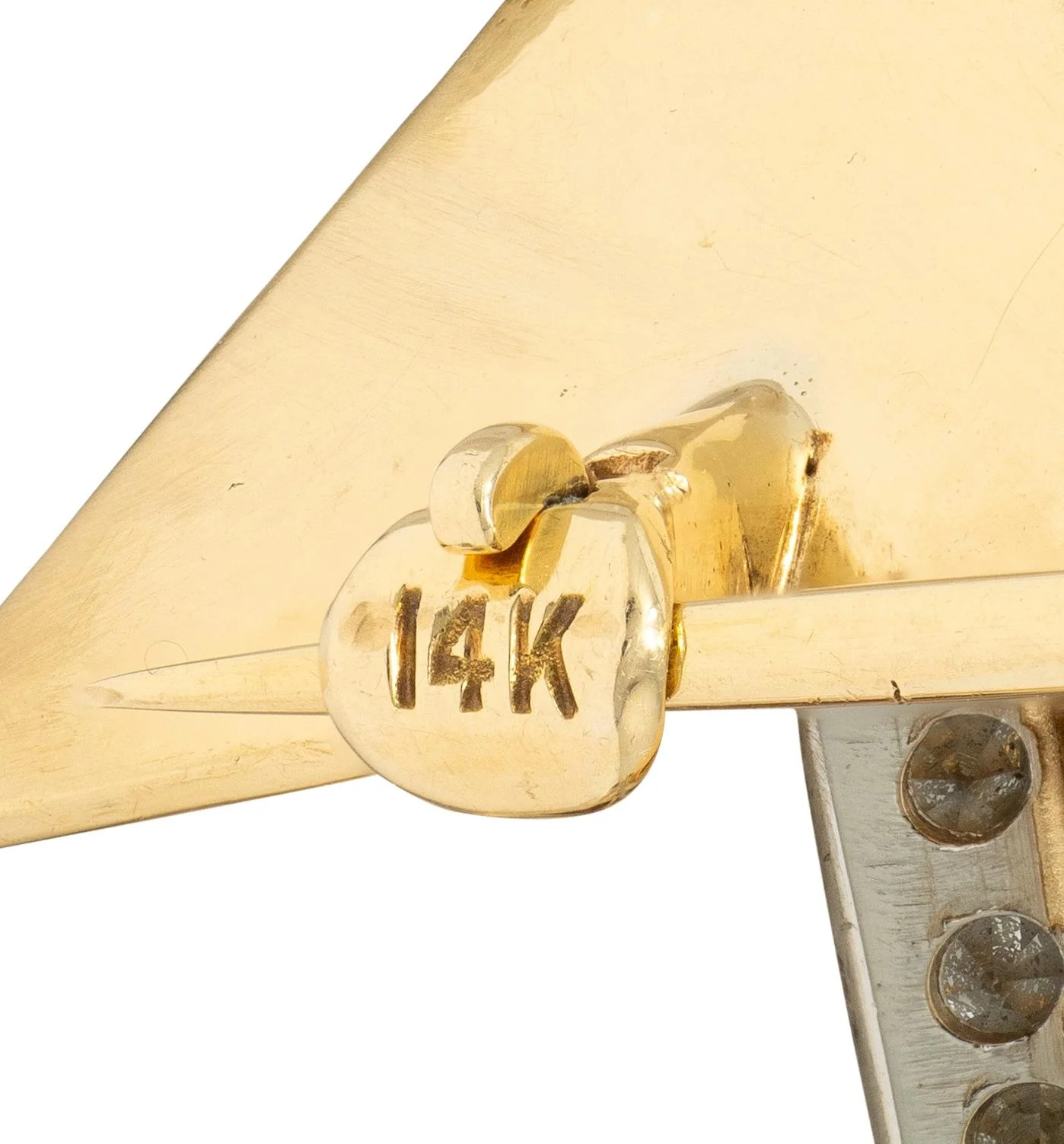 Traebert & Hoeffer Mauboussin 1945 Diamond Multi-Gem 14 Karat Gold Vintage Victory Brooch - Image 7