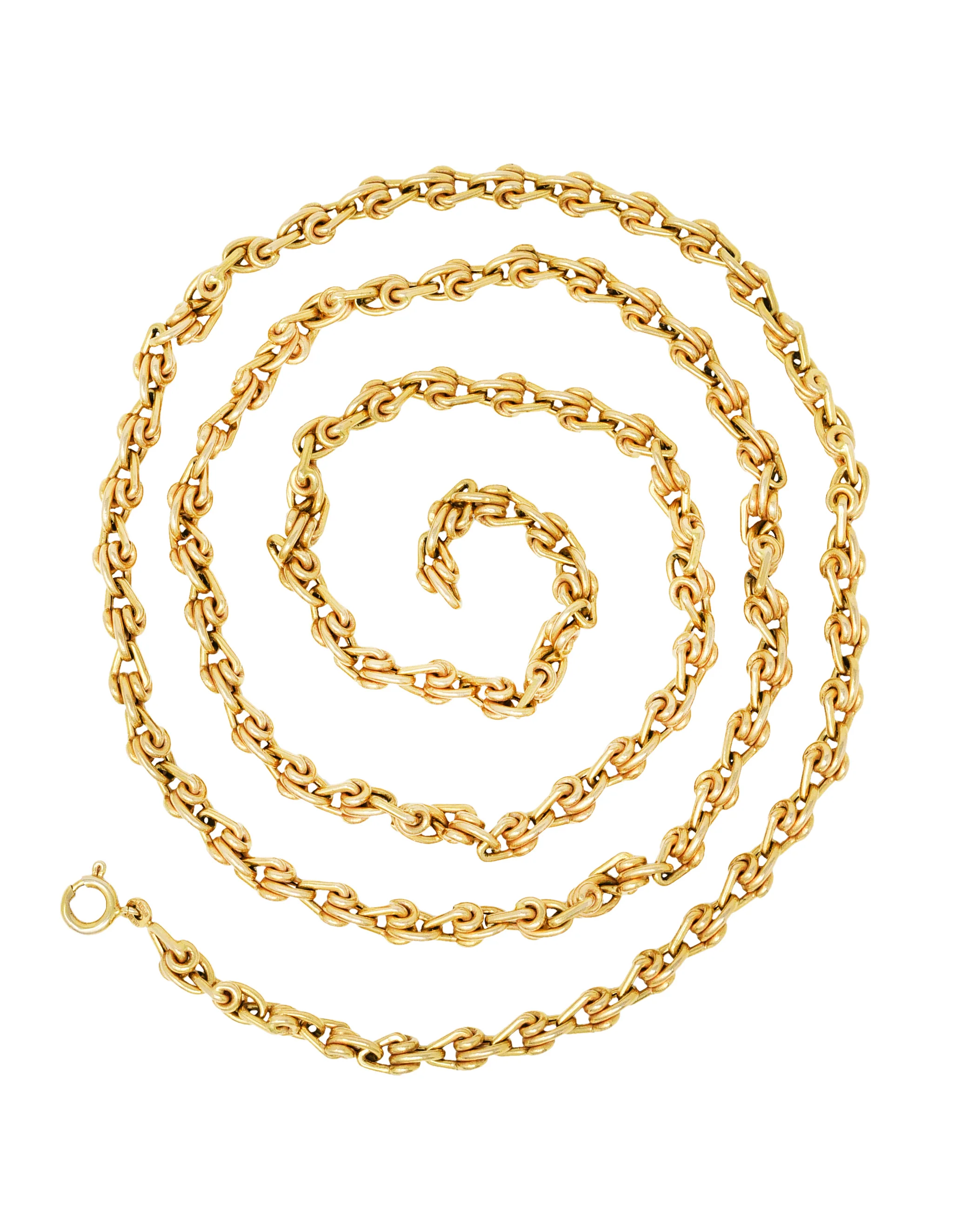Unoaerre Vintage Italian 14 Karat Gold 32 Inch Long Chain Necklace - Image 2
