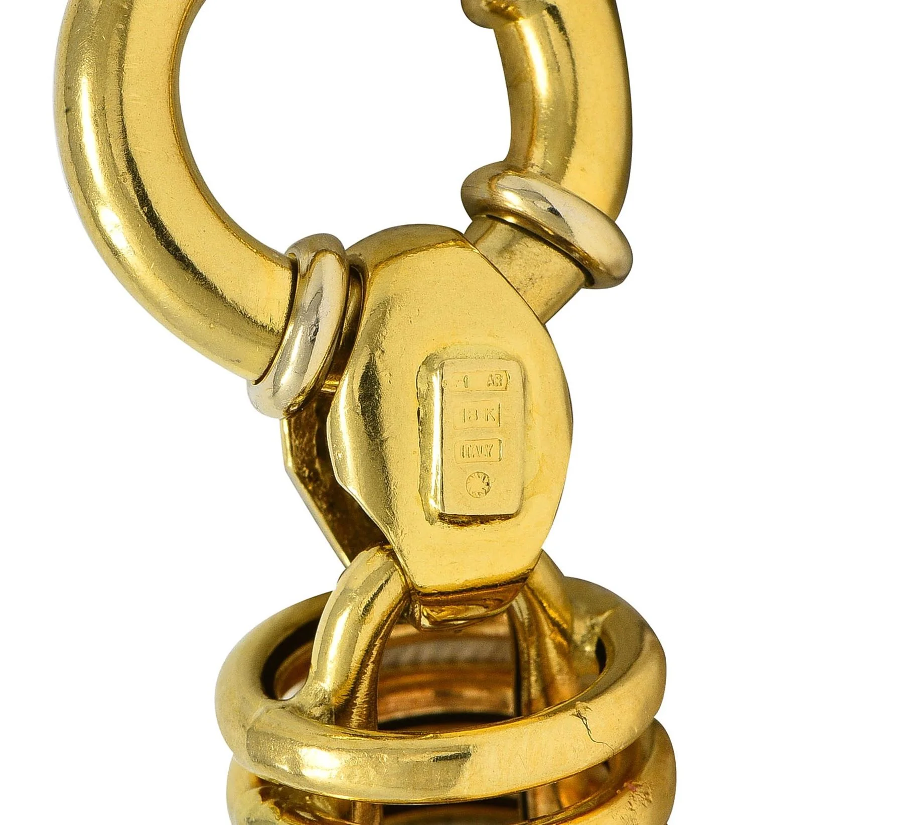 UnoArre 1980's 18 Karat Yellow Gold Vintage Status Link Bracelet - Image 8