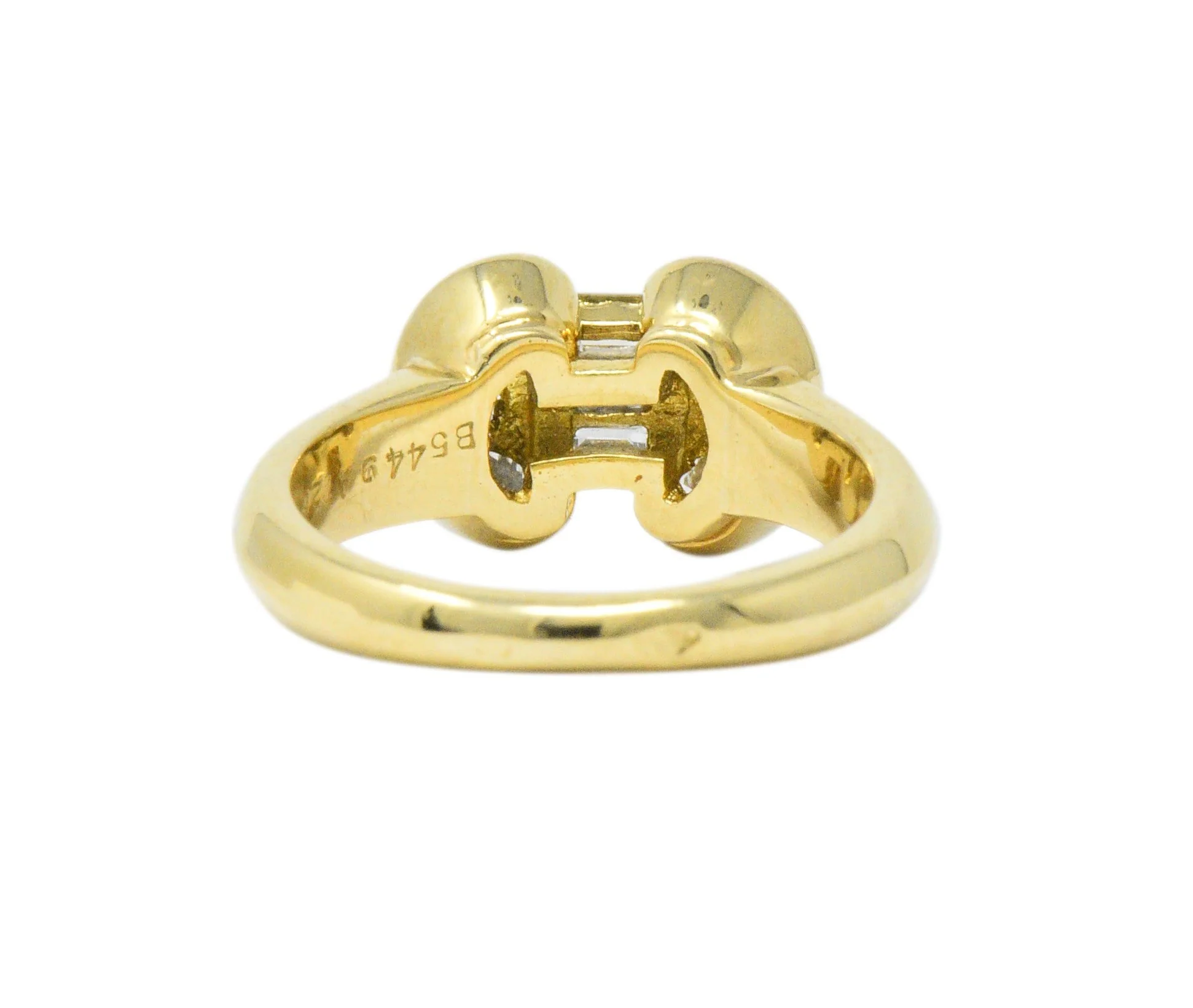 Van Cleef & Arpels 0.60 CTW Diamond 18 Karat Yellow Gold Bow Ring - Image 7