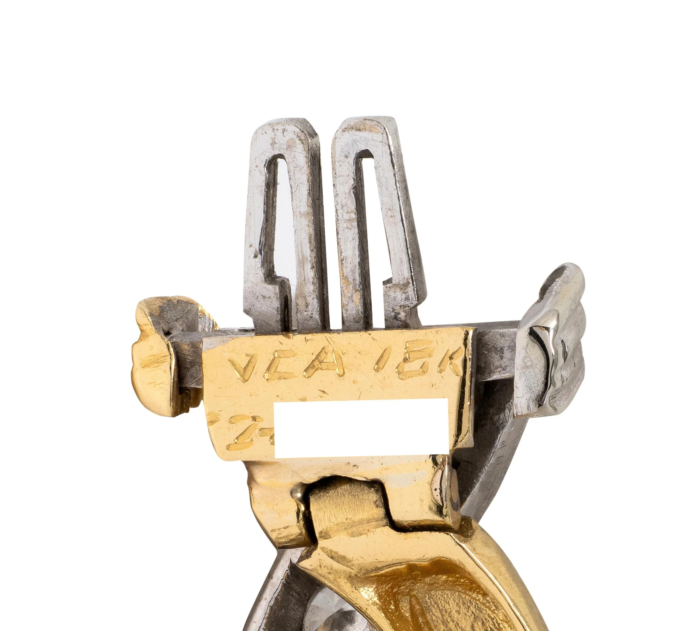 Van Cleef & Arpels 1960's Diamond 18 Karat Yellow Gold Platinum Vintage Twist Bracelet - Image 6