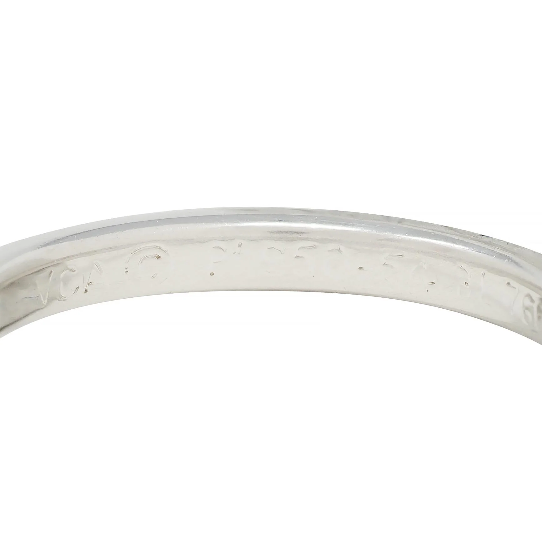 Van Cleef & Arpels Contemporary Platinum Wedding Stacking Band Ring - Image 10