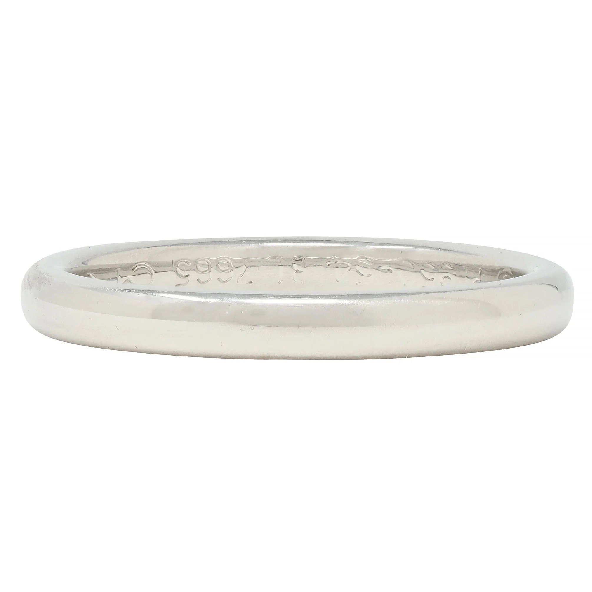 Van Cleef & Arpels Contemporary Platinum Wedding Stacking Band Ring - Image 3