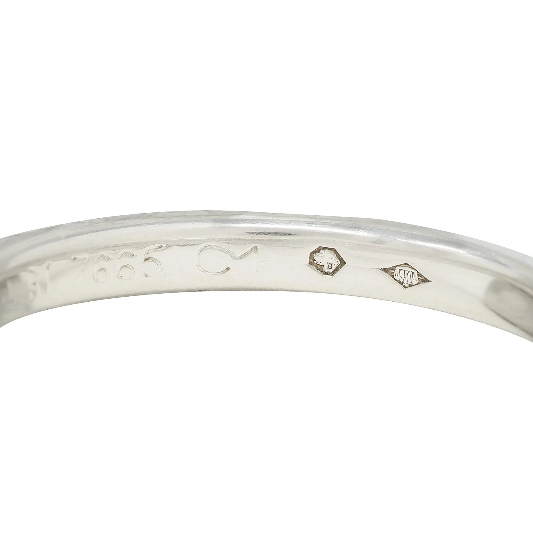 Van Cleef & Arpels Contemporary Platinum Wedding Stacking Band Ring - Image 7