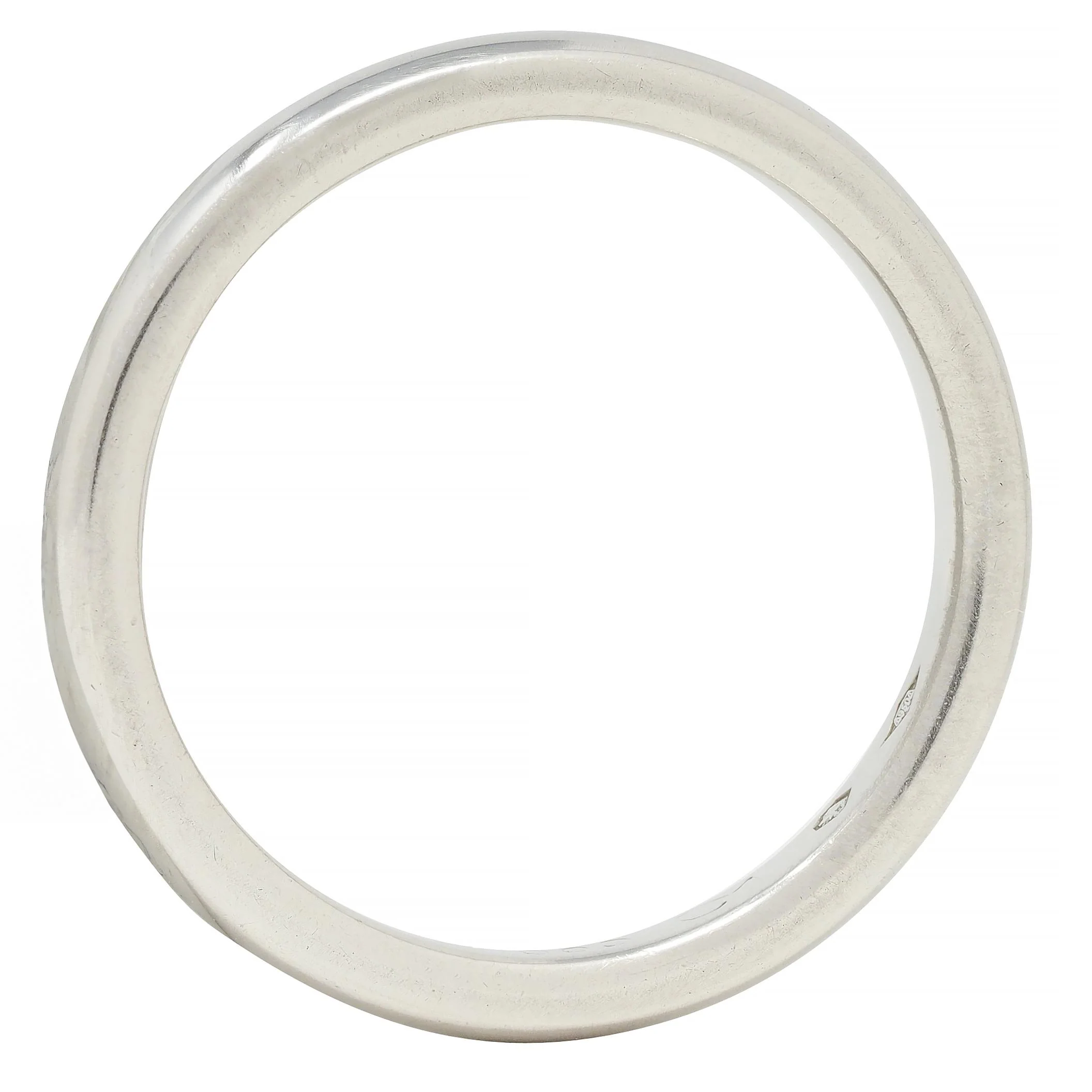 Van Cleef & Arpels Contemporary Platinum Wedding Stacking Band Ring - Image 8