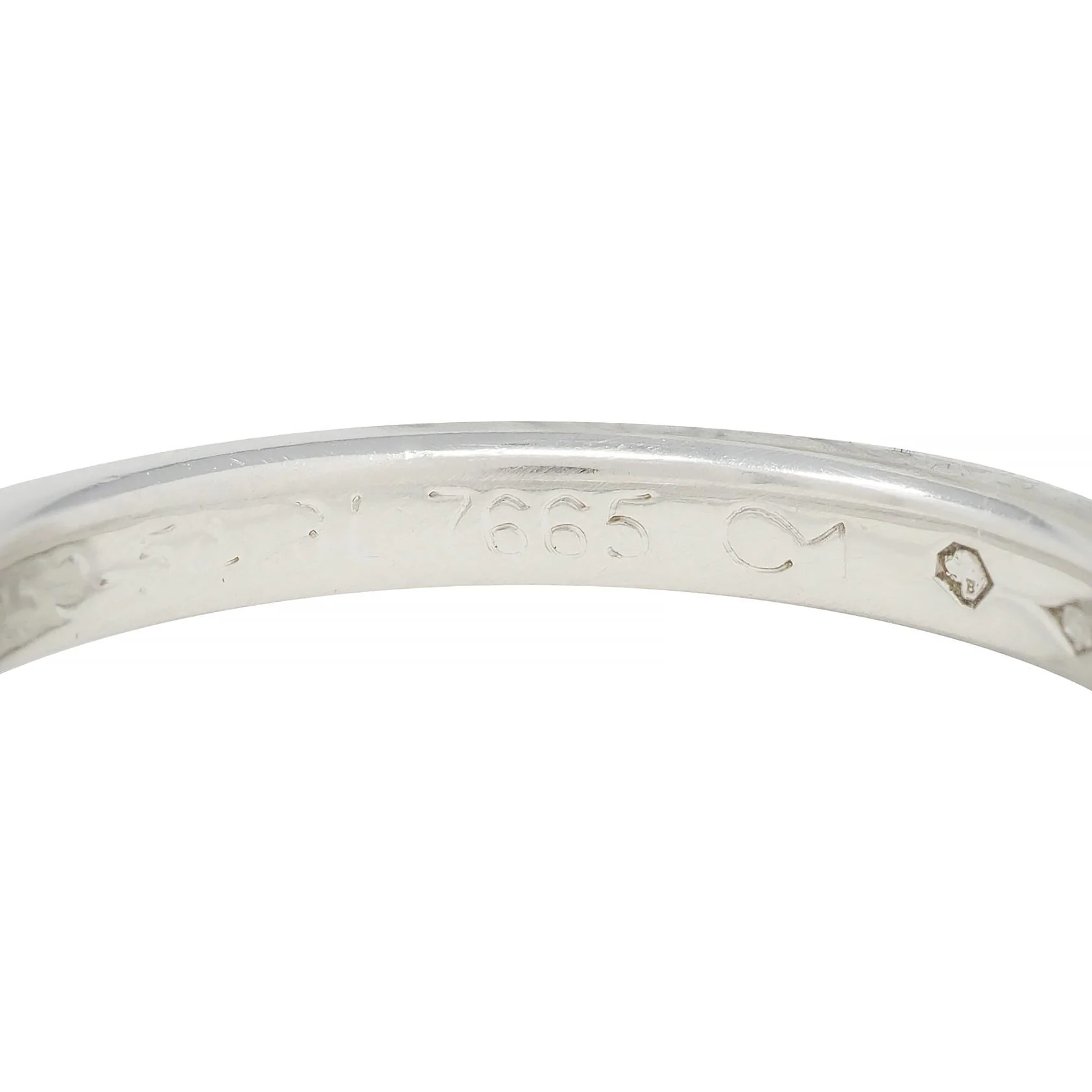 Van Cleef & Arpels Contemporary Platinum Wedding Stacking Band Ring - Image 9
