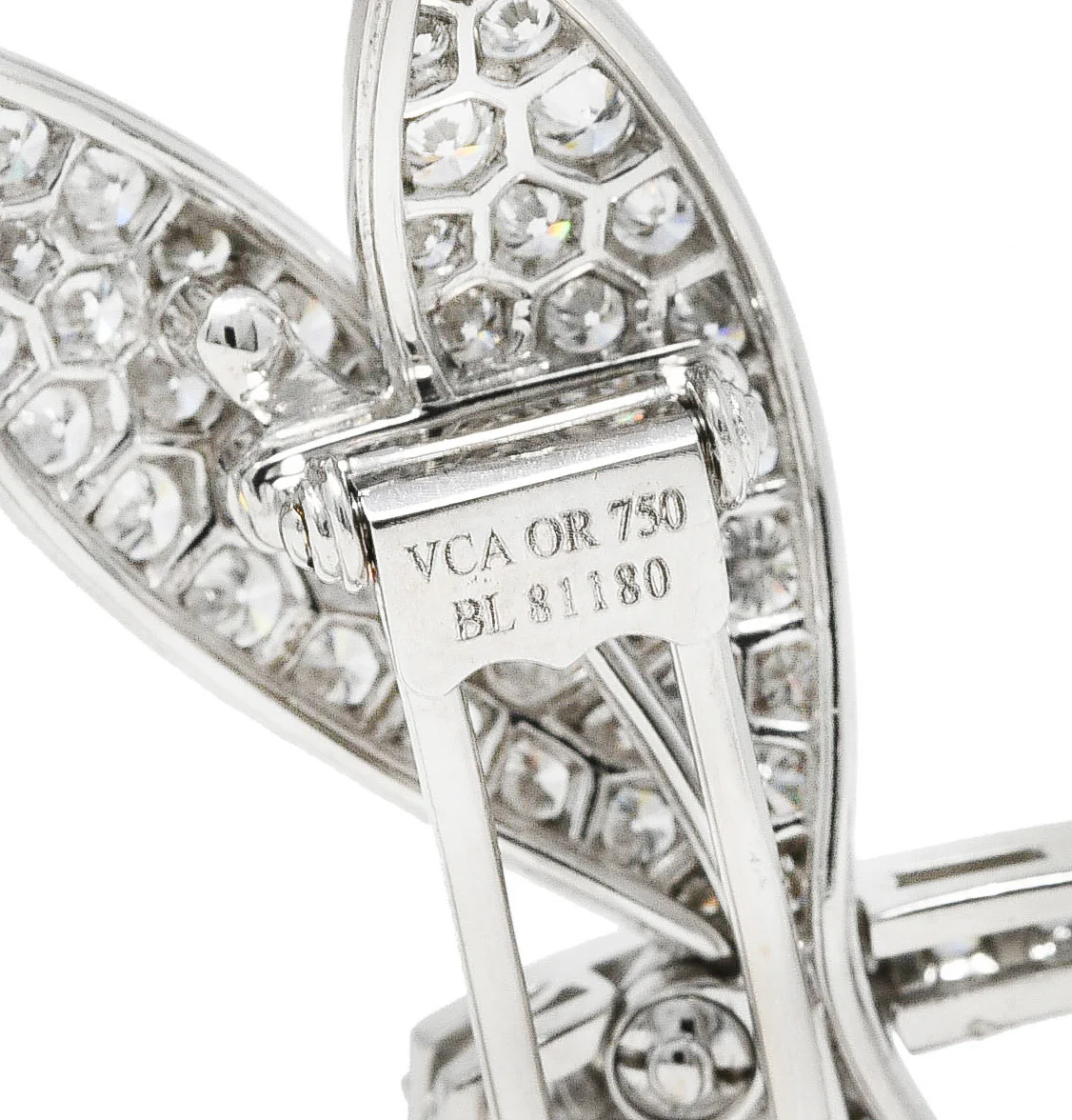 Van Cleef & Arpels French 2.00 CTW Diamond 18 Karat White Gold Dragonfly Brooch - Image 7