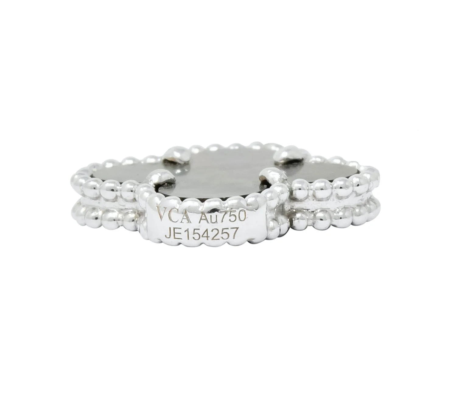 Van Cleef & Arpels Mother of Pearl 18 Karat White Gold 6 Motif Alhambra Magic Necklace - Image 13