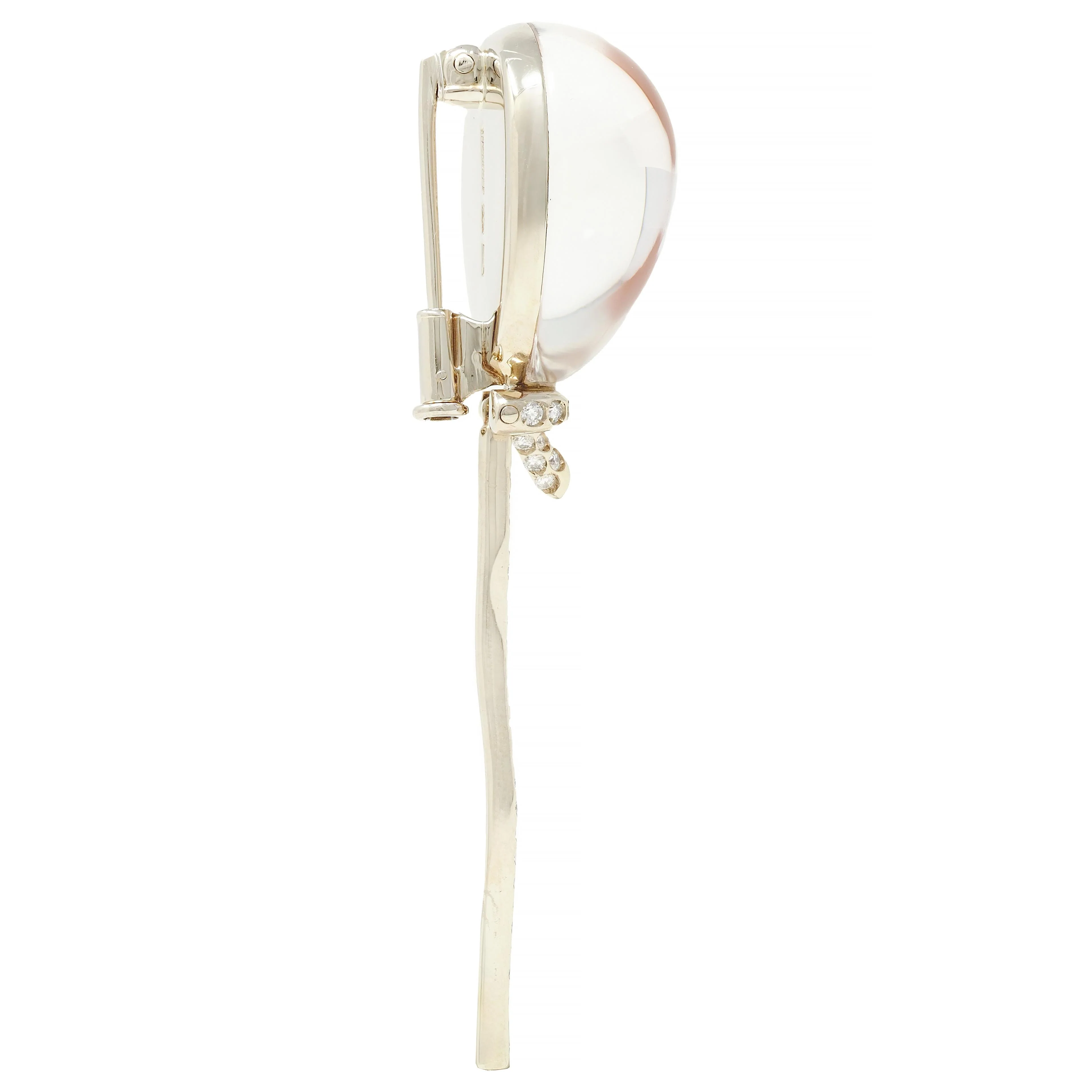 Vhernier Diamond Quartz Coral Mother-of-Pearl 18 Karat Gold Balloon Palloncino Brooch - Image 3