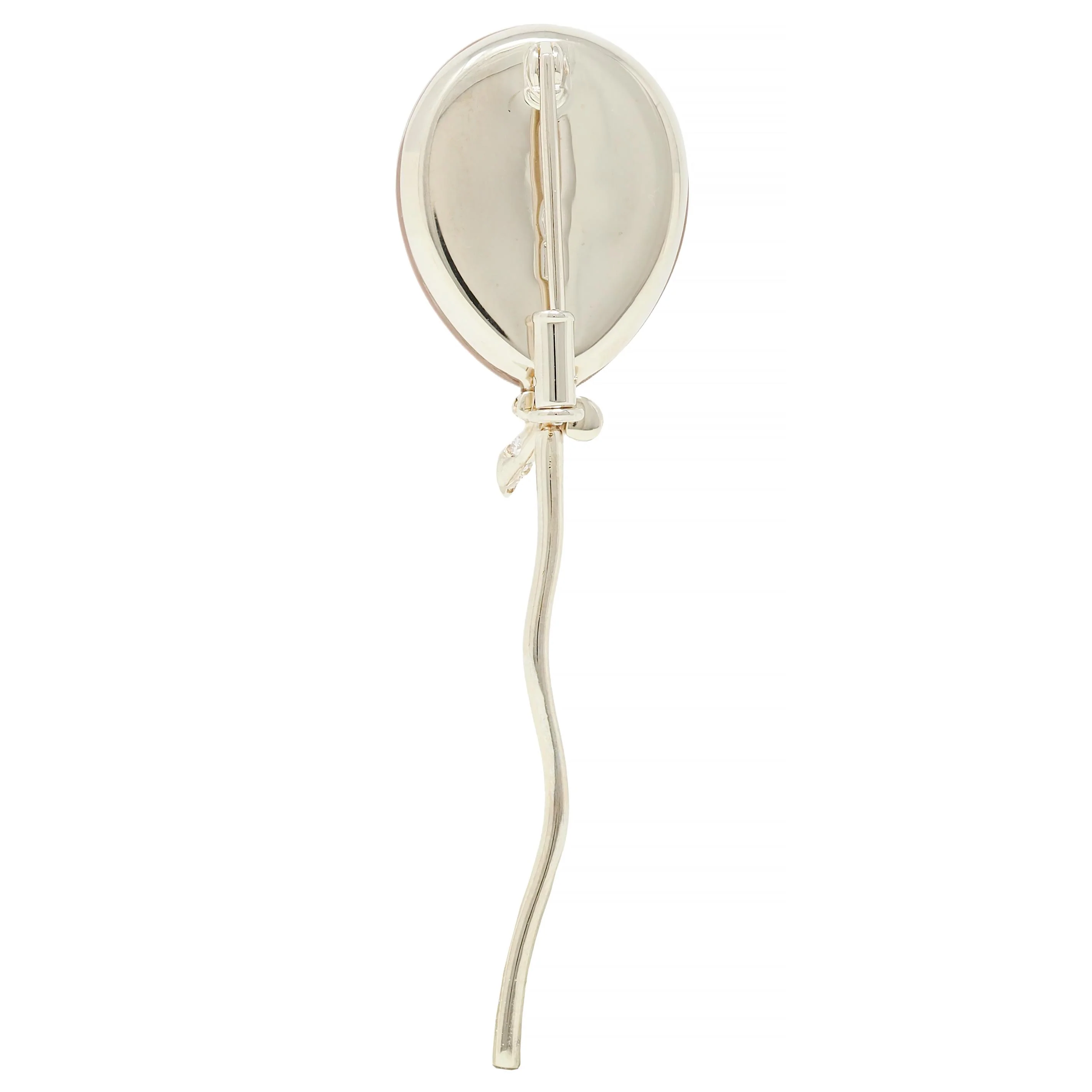 Vhernier Diamond Quartz Coral Mother-of-Pearl 18 Karat Gold Balloon Palloncino Brooch - Image 4