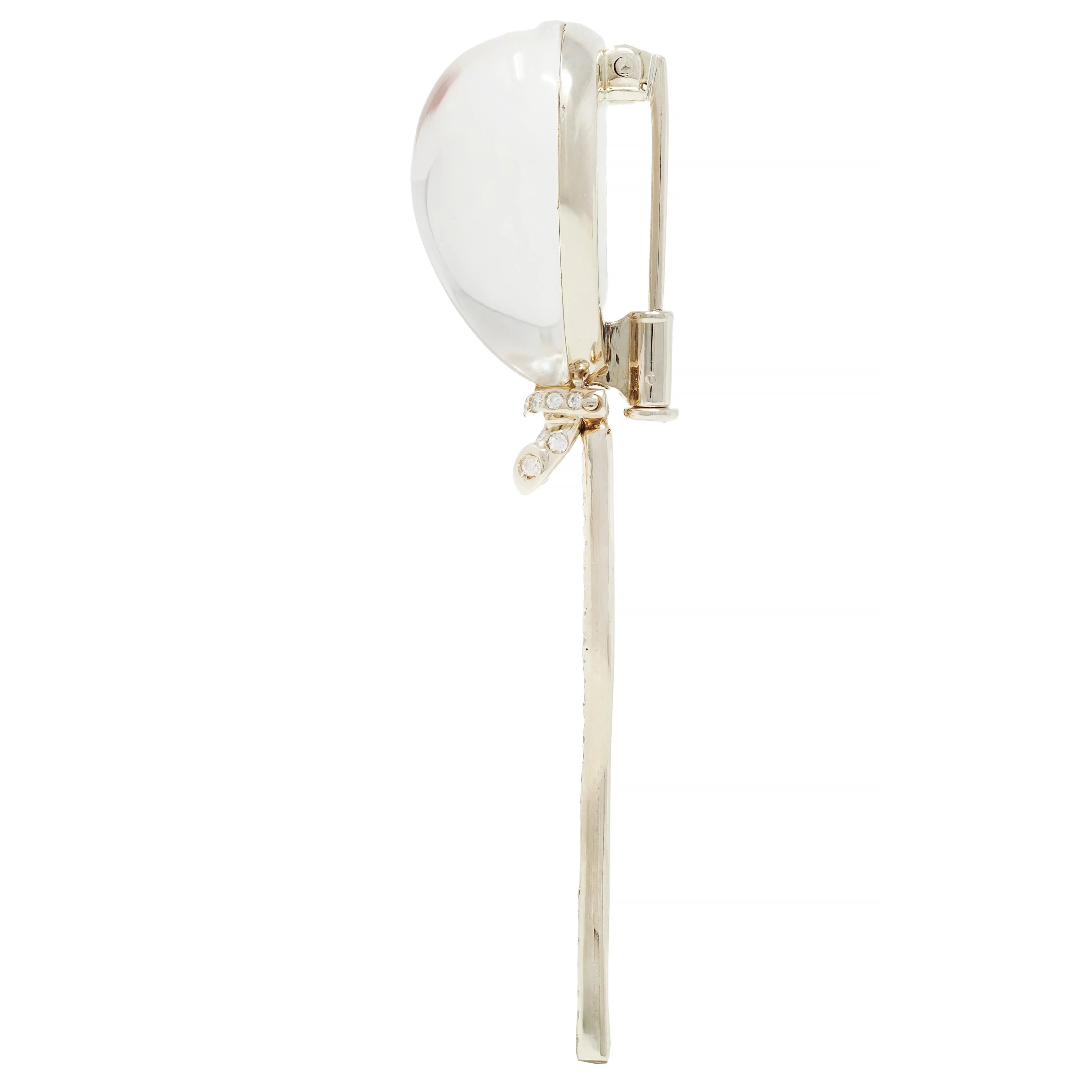 Vhernier Diamond Quartz Coral Mother-of-Pearl 18 Karat Gold Balloon Palloncino Brooch - Image 5