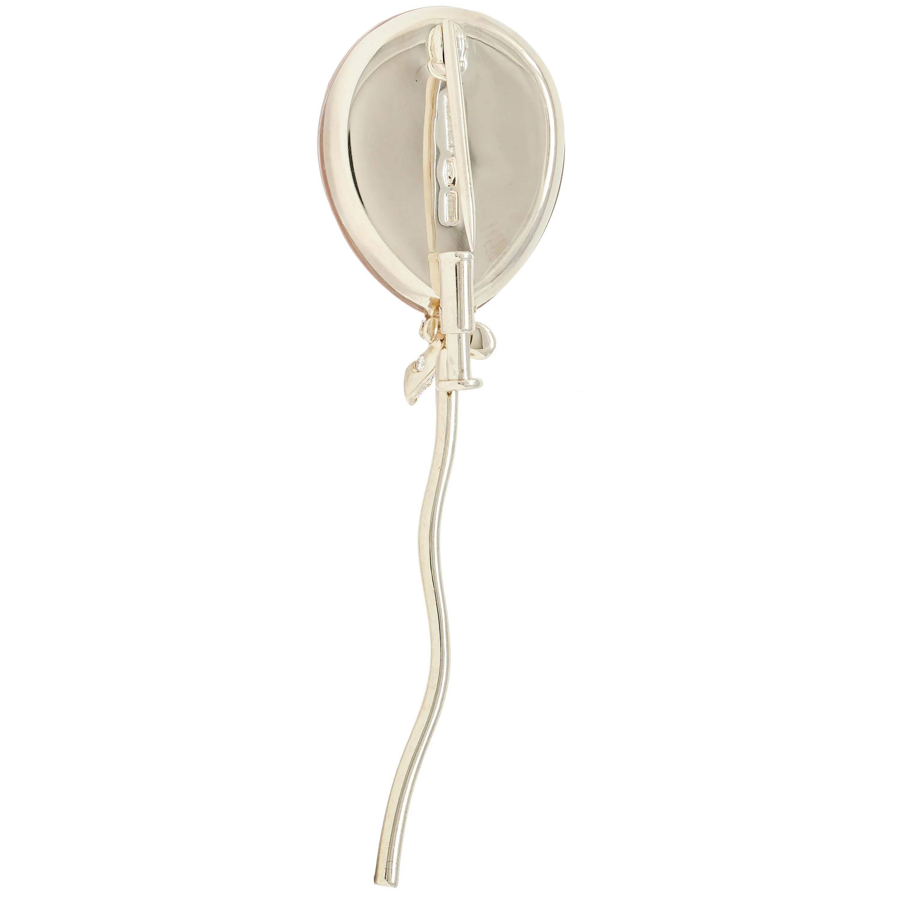Vhernier Diamond Quartz Coral Mother-of-Pearl 18 Karat Gold Balloon Palloncino Brooch - Image 6