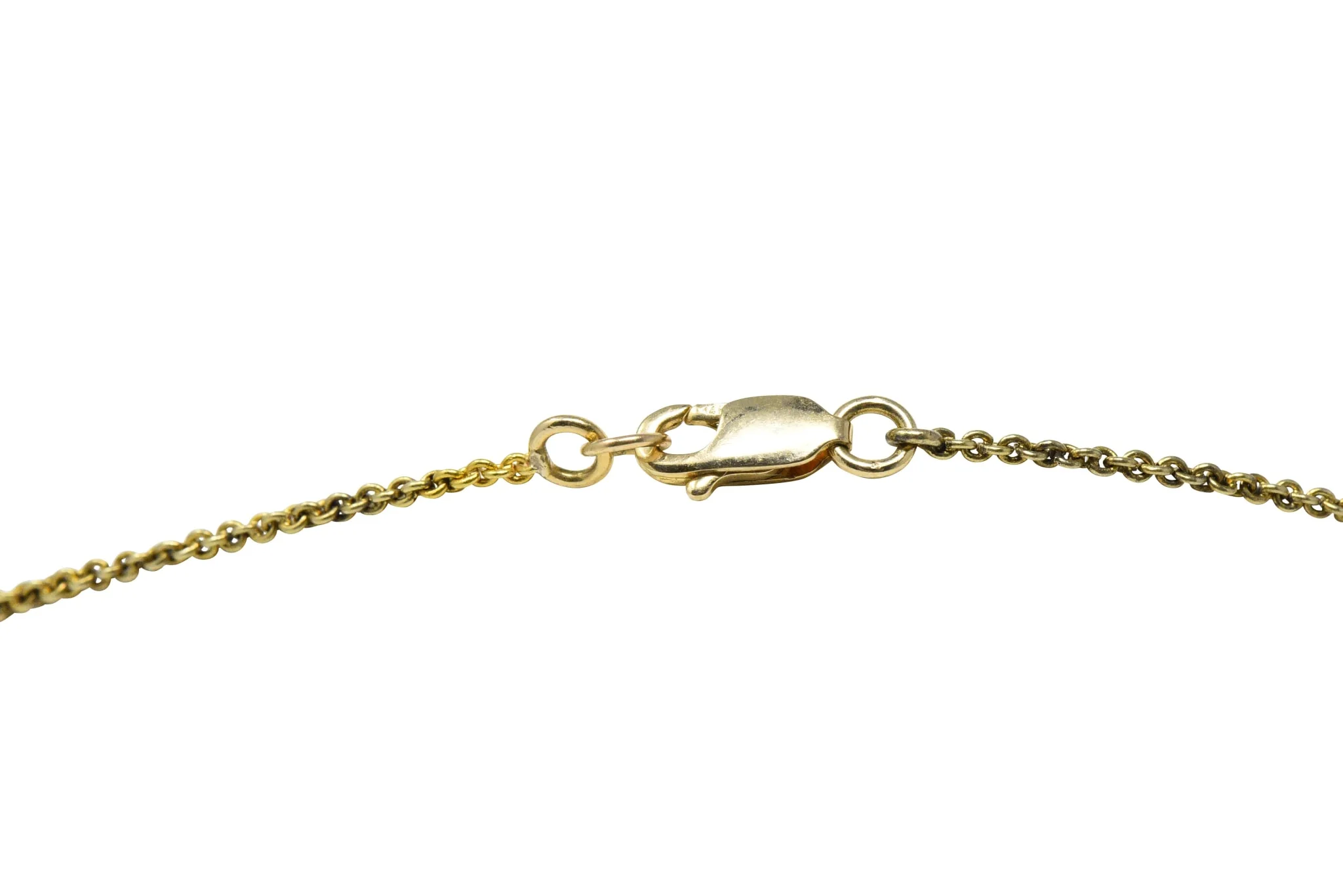 Victorian 10.00 CTW Aquamarine Seed Pearl 14 Karat Gold Swag Necklace - Image 8