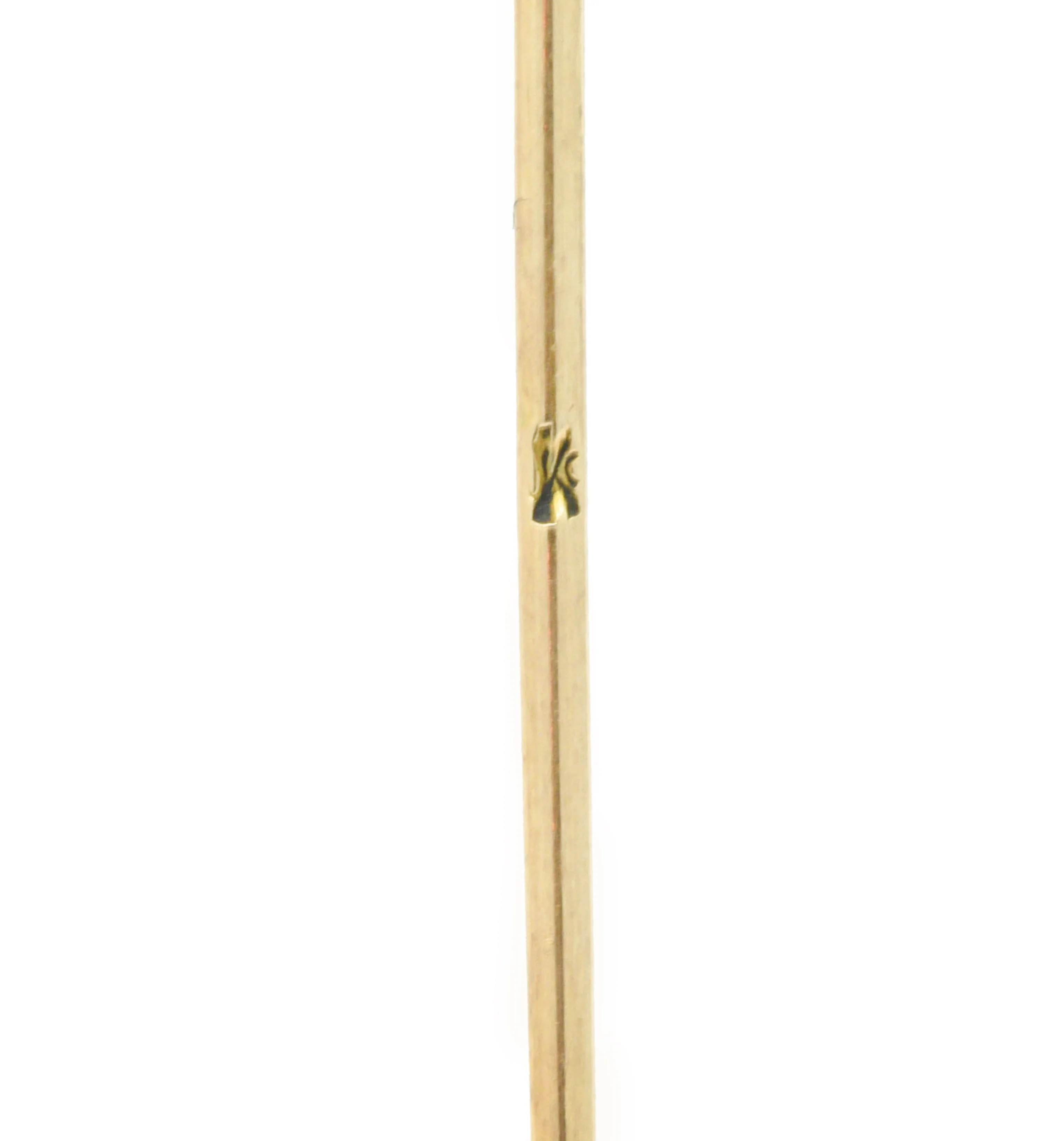Victorian 14 Karat Gold Dog Stickpin Circa 1900 - Image 4