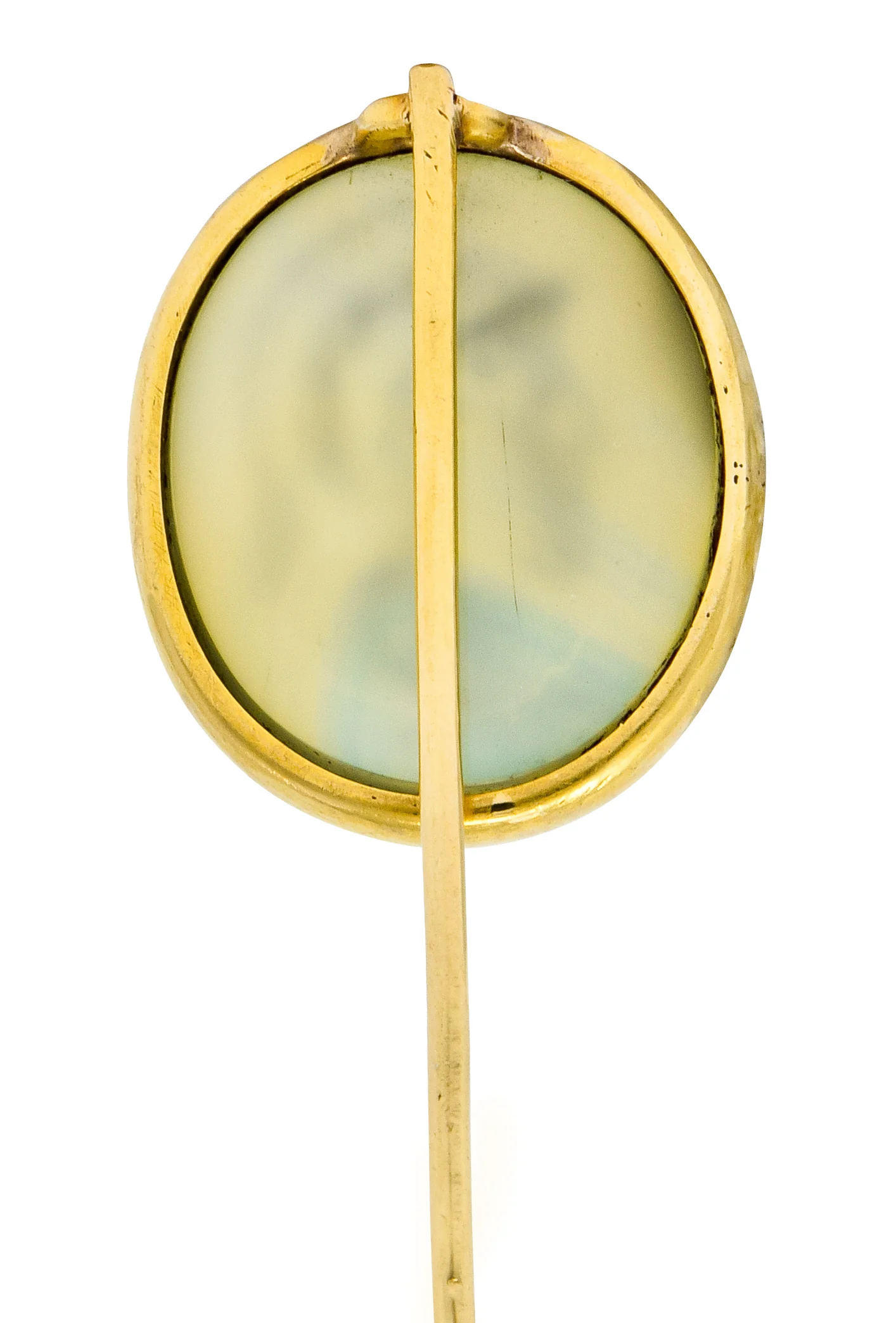 Victorian 14 Karat Gold Hardstone Intaglio Spartan Solider Stickpin - Image 3